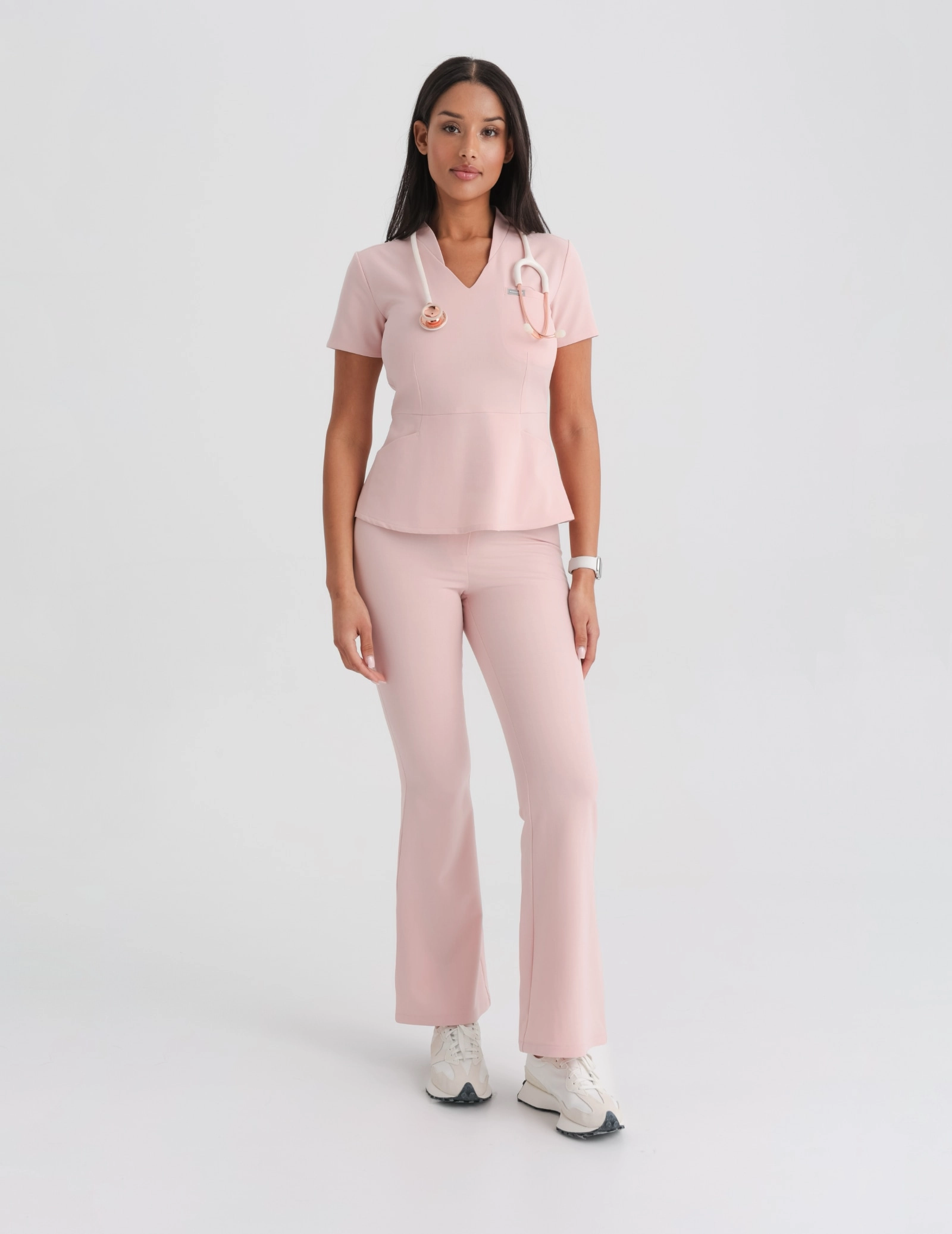 Women's Medical Scrub Pants Flare - DUSTY ROSE