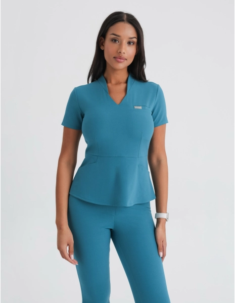 Medical Scrub Top Kori - OCEAN BLUE