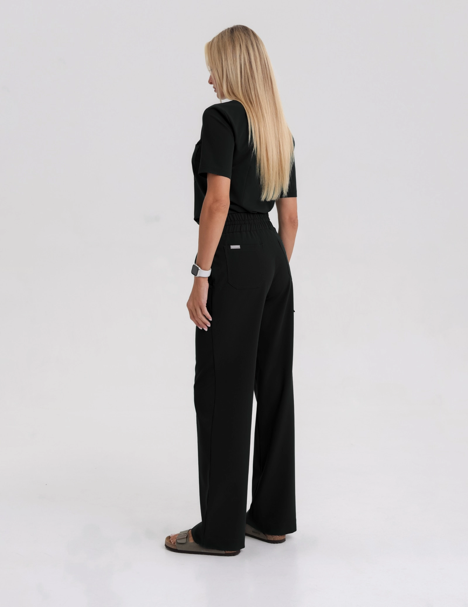 Medical Scrub Top Raya One Pocket - BLACK
