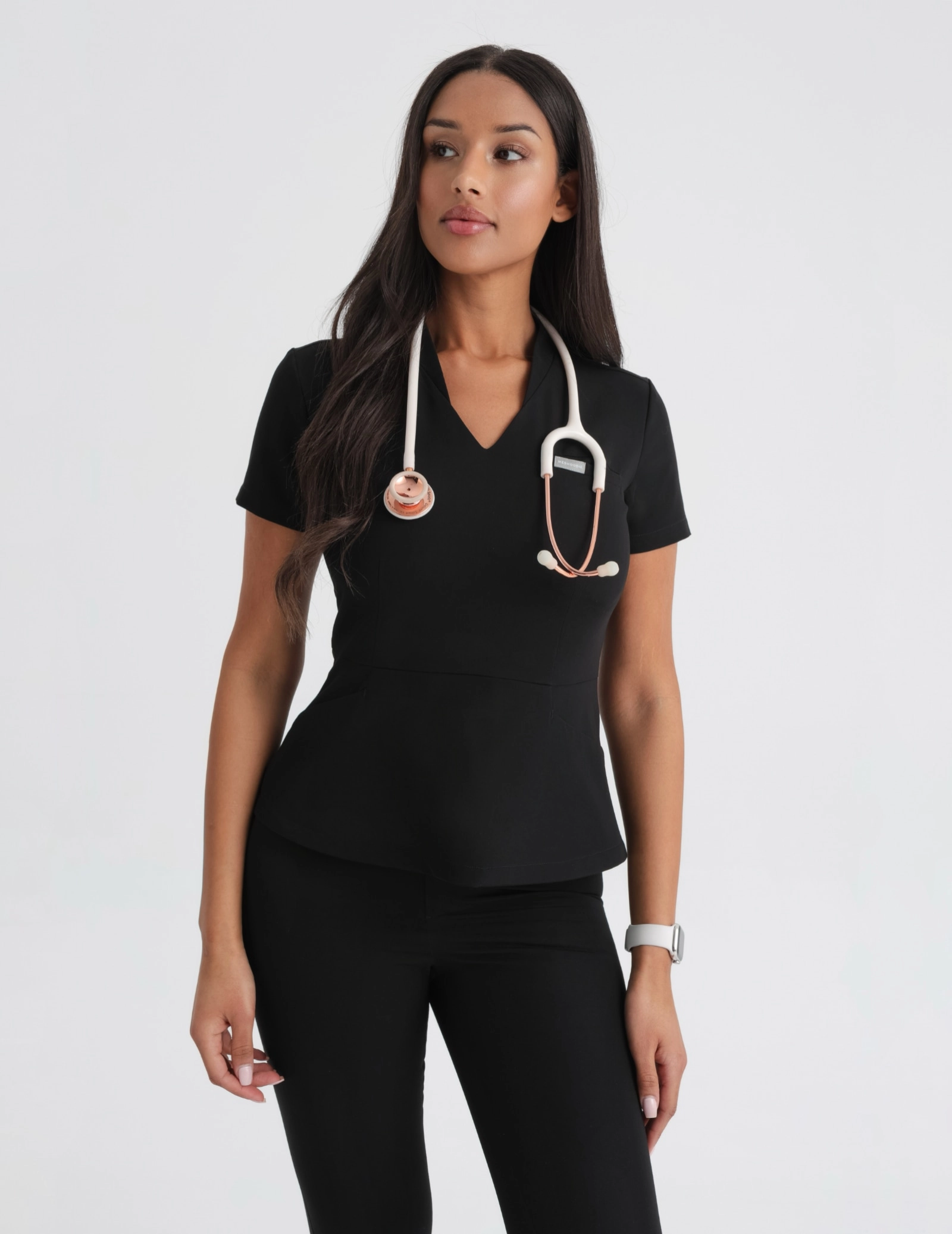 Medical Scrub Top Kori - BLACK Medical Scrub Top Kori - BLACK