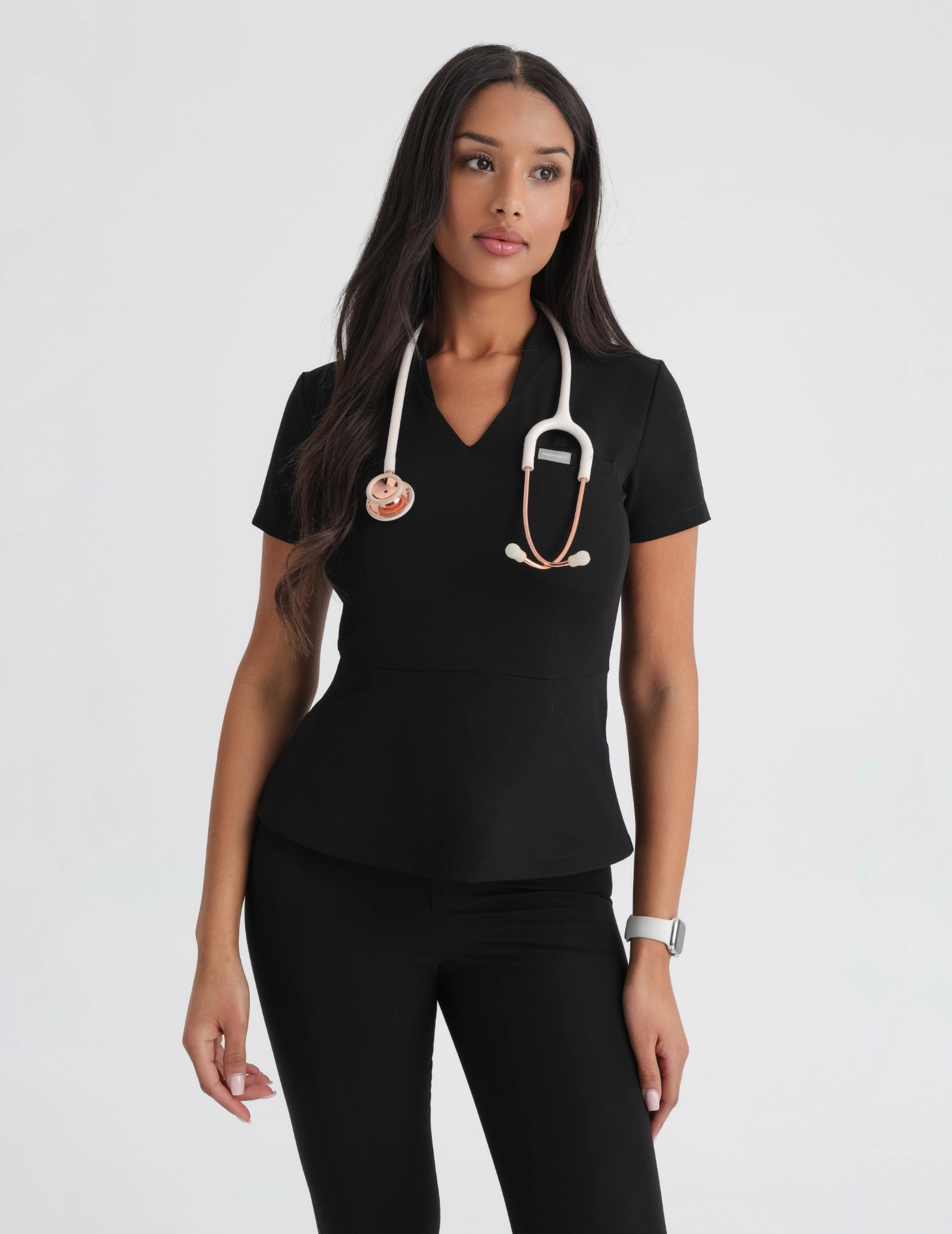 Medical Scrub Top Kori - BLACK Medical Scrub Top Kori - BLACK