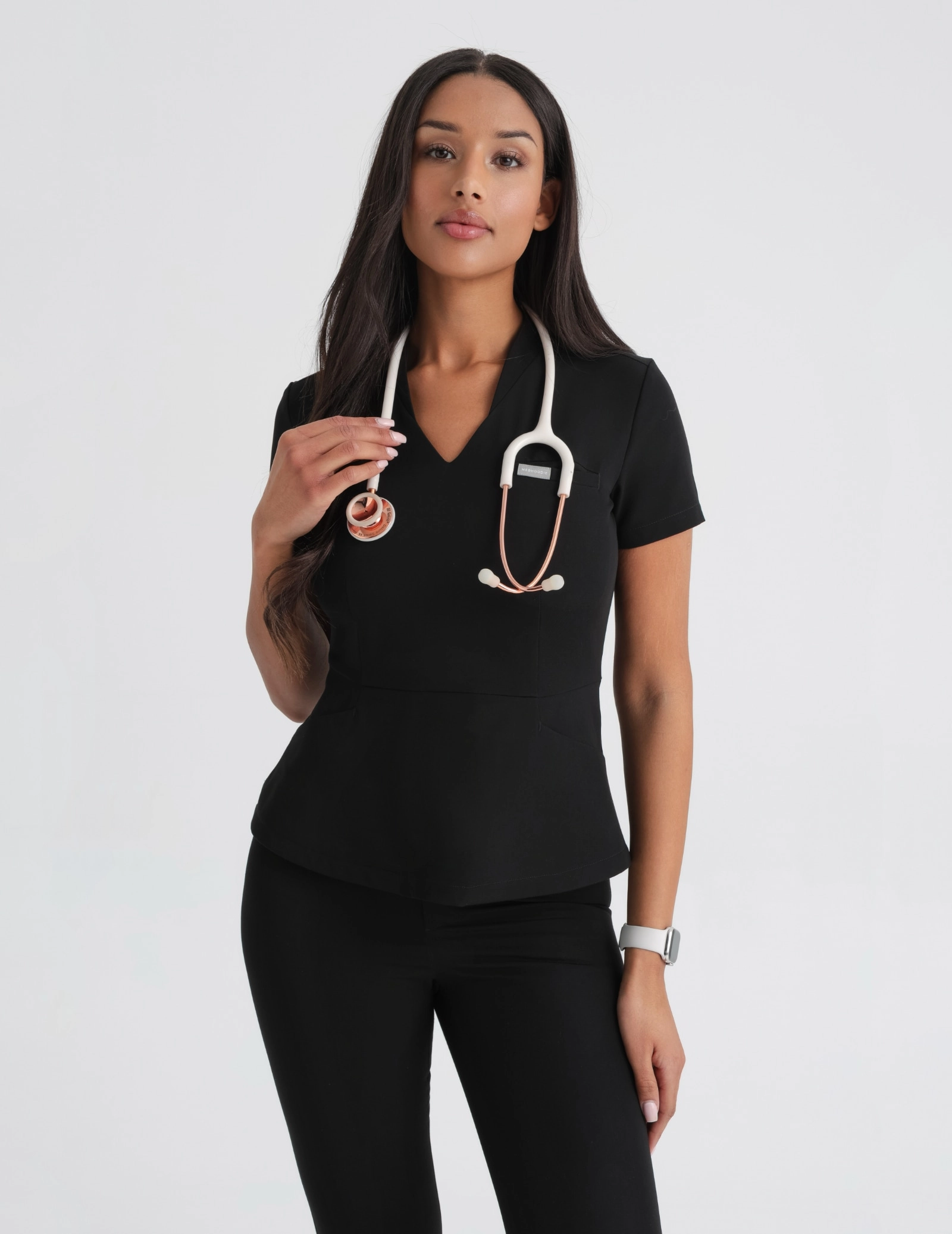 Medical Scrub Top Kori - BLACK Medical Scrub Top Kori - BLACK