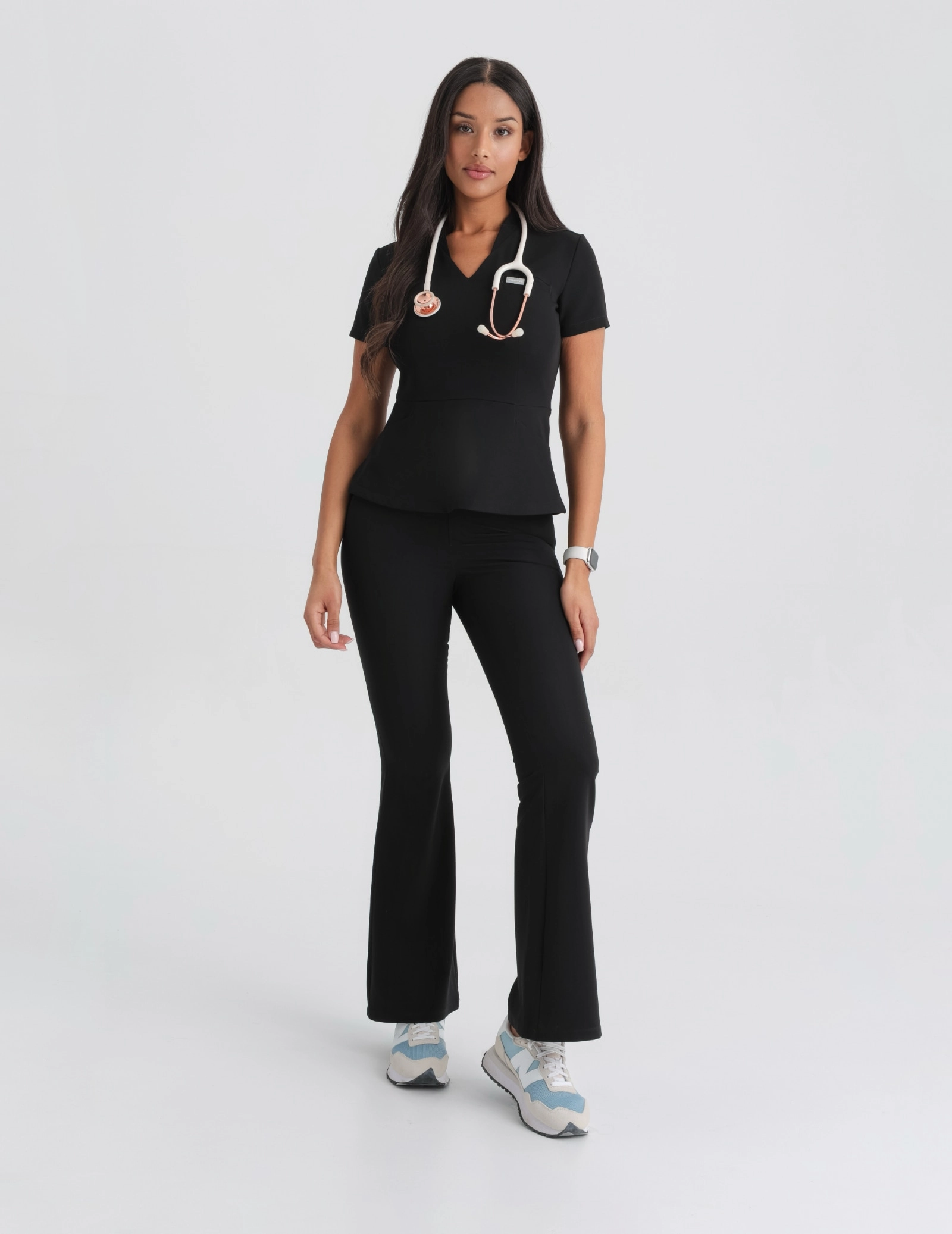 Medical Scrub Top Kori - BLACK Medical Scrub Top Kori - BLACK