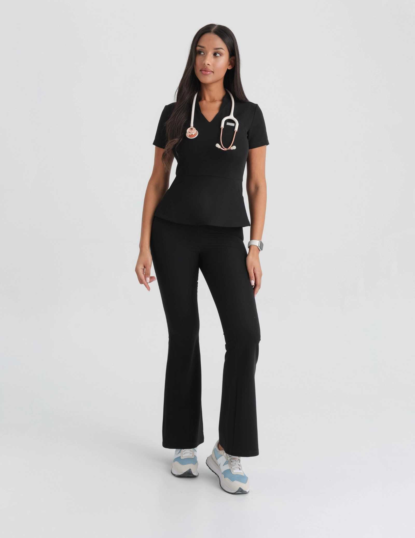 Medical Scrub Top Kori - BLACK Medical Scrub Top Kori - BLACK