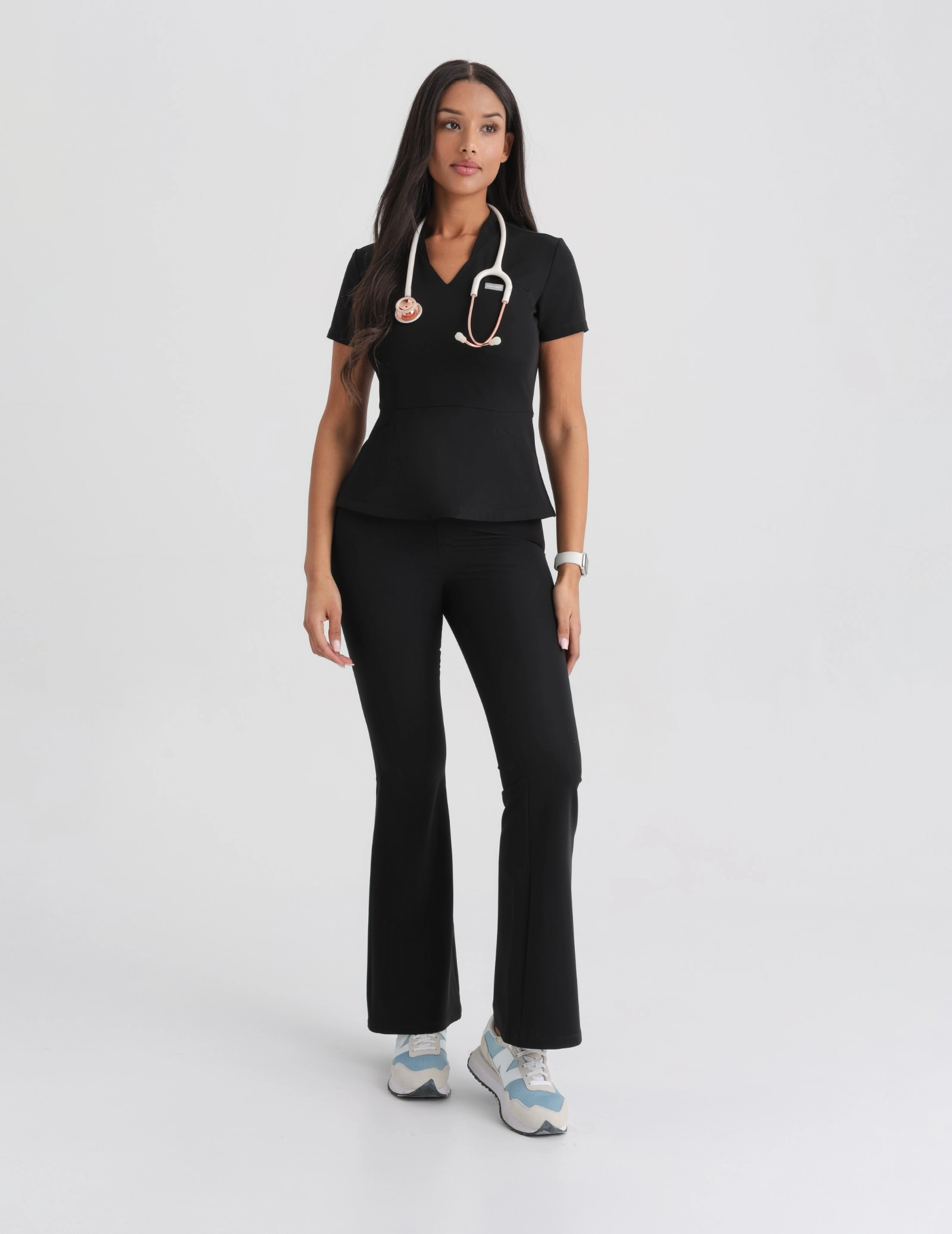 Medical Scrub Top Kori - BLACK Medical Scrub Top Kori - BLACK