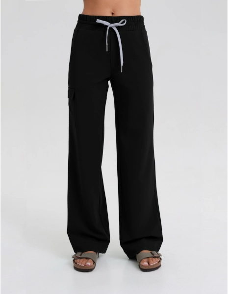 Women's Medical Scrub Pants Yoga - BLACK