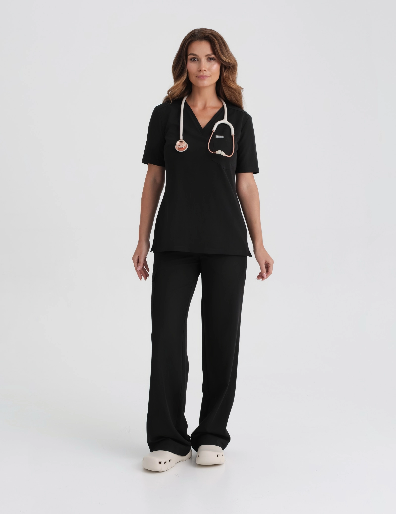 Women's Medical Scrub Pants Yoga - BLACK