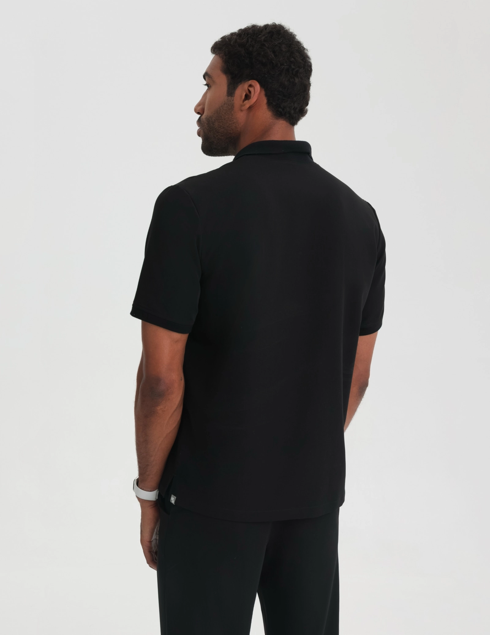Men's Medical Polo Scrub Top - BLACK Men's Medical Polo Scrub Top - BLACK