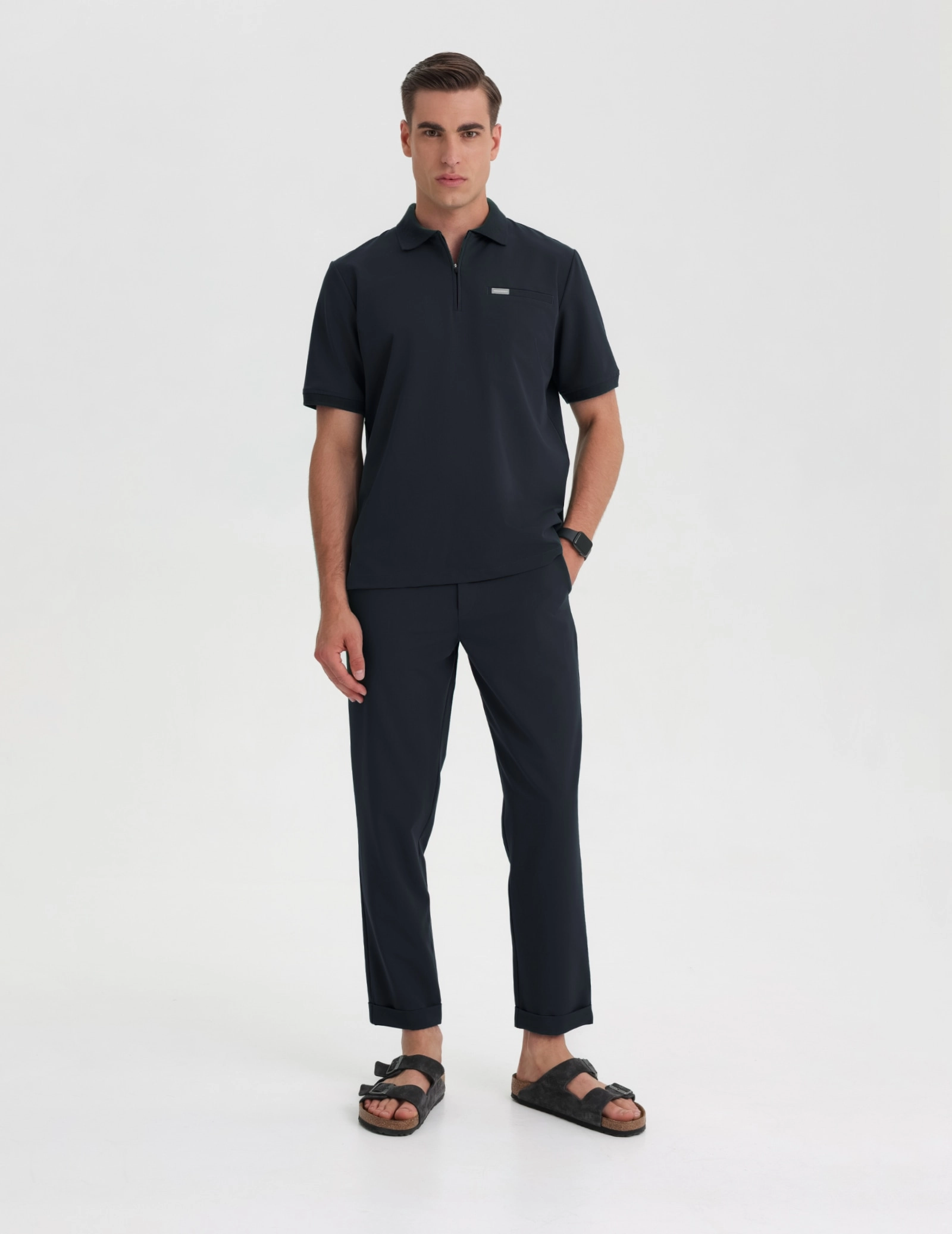 Men's Medical Polo Scrub Top - MIDNIGHT BLUE Men's Medical Polo Scrub Top - MIDNIGHT BLUE