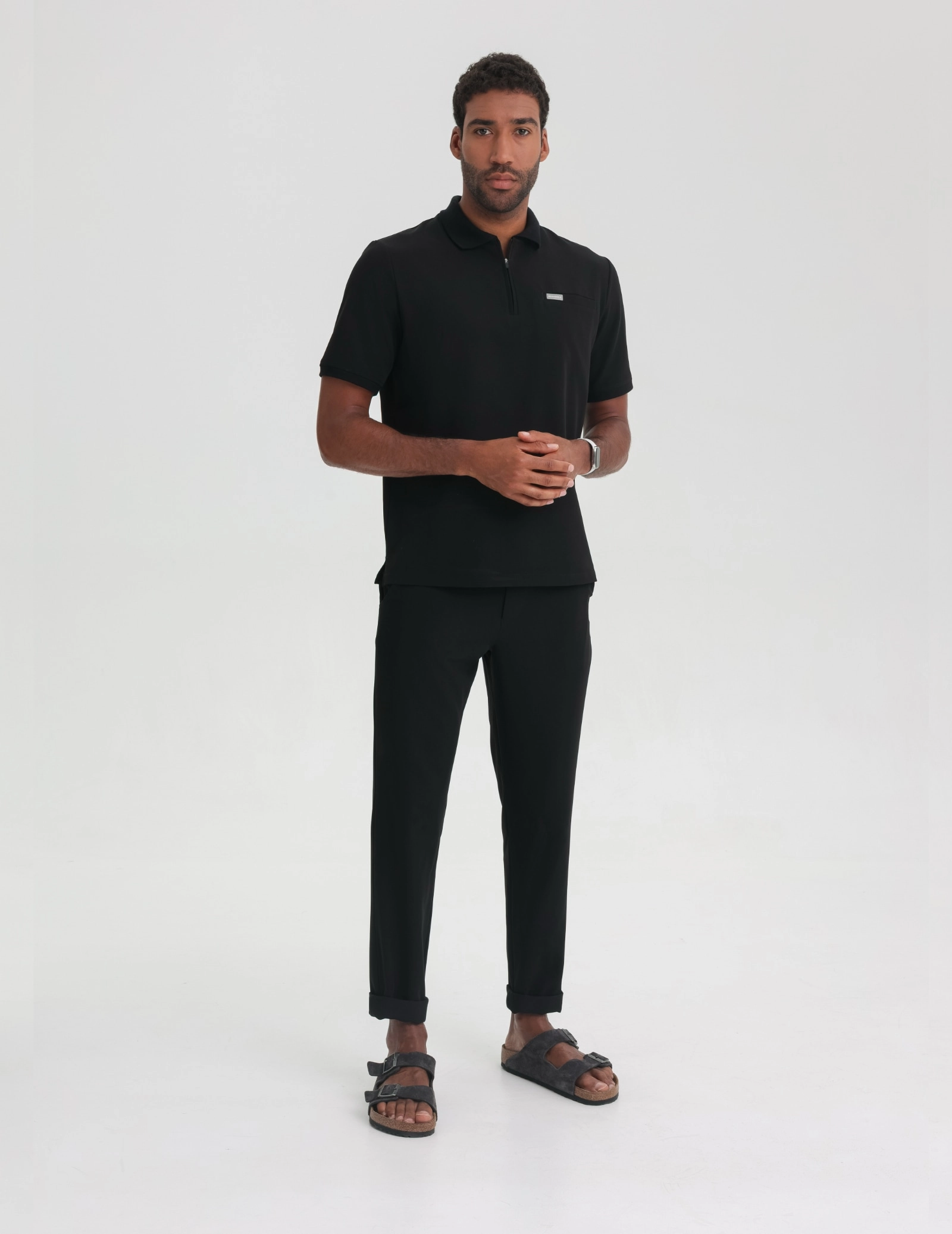 Men's Medical Scrub Chino - BLACK