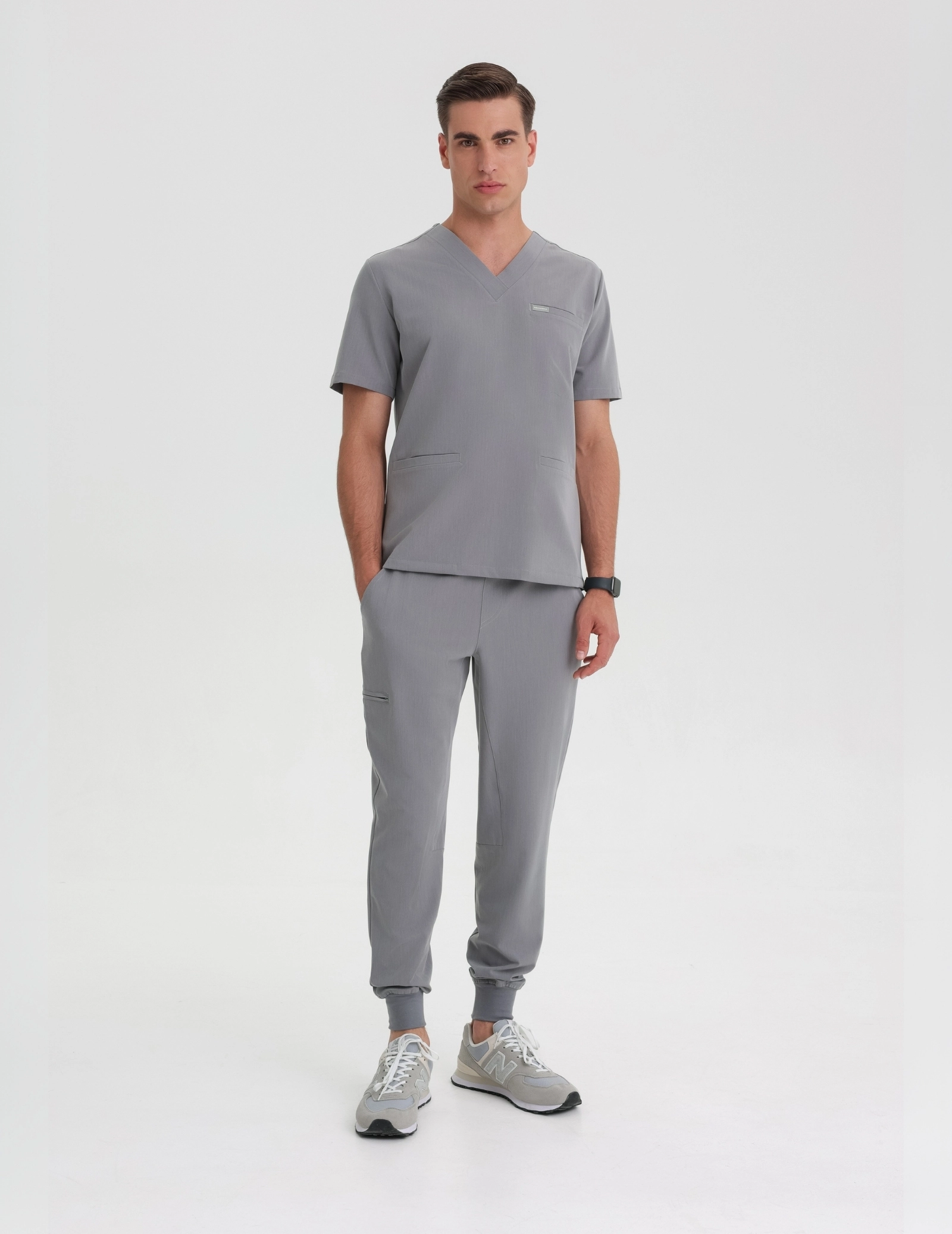 Men's Birbal Scrub Top - SHARK GRAY Men's Birbal Scrub Top - SHARK GRAY