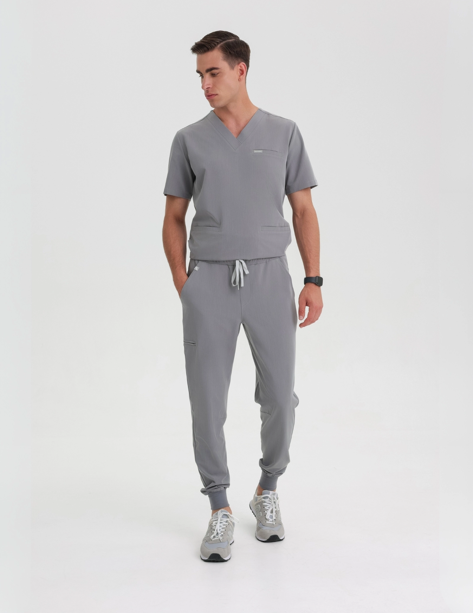 Men's Birbal Scrub Top - SHARK GRAY Men's Birbal Scrub Top - SHARK GRAY