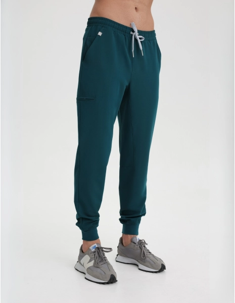 Men's Jogger Scrub Pants - Deep Green