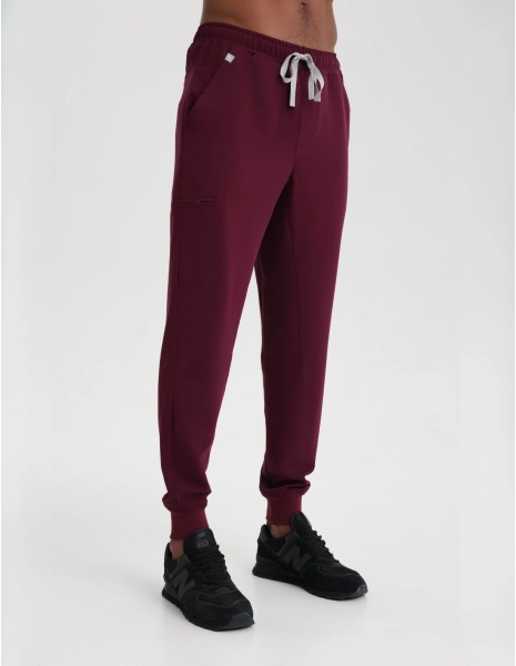 Men's Joggers Pants - BURGUNDY