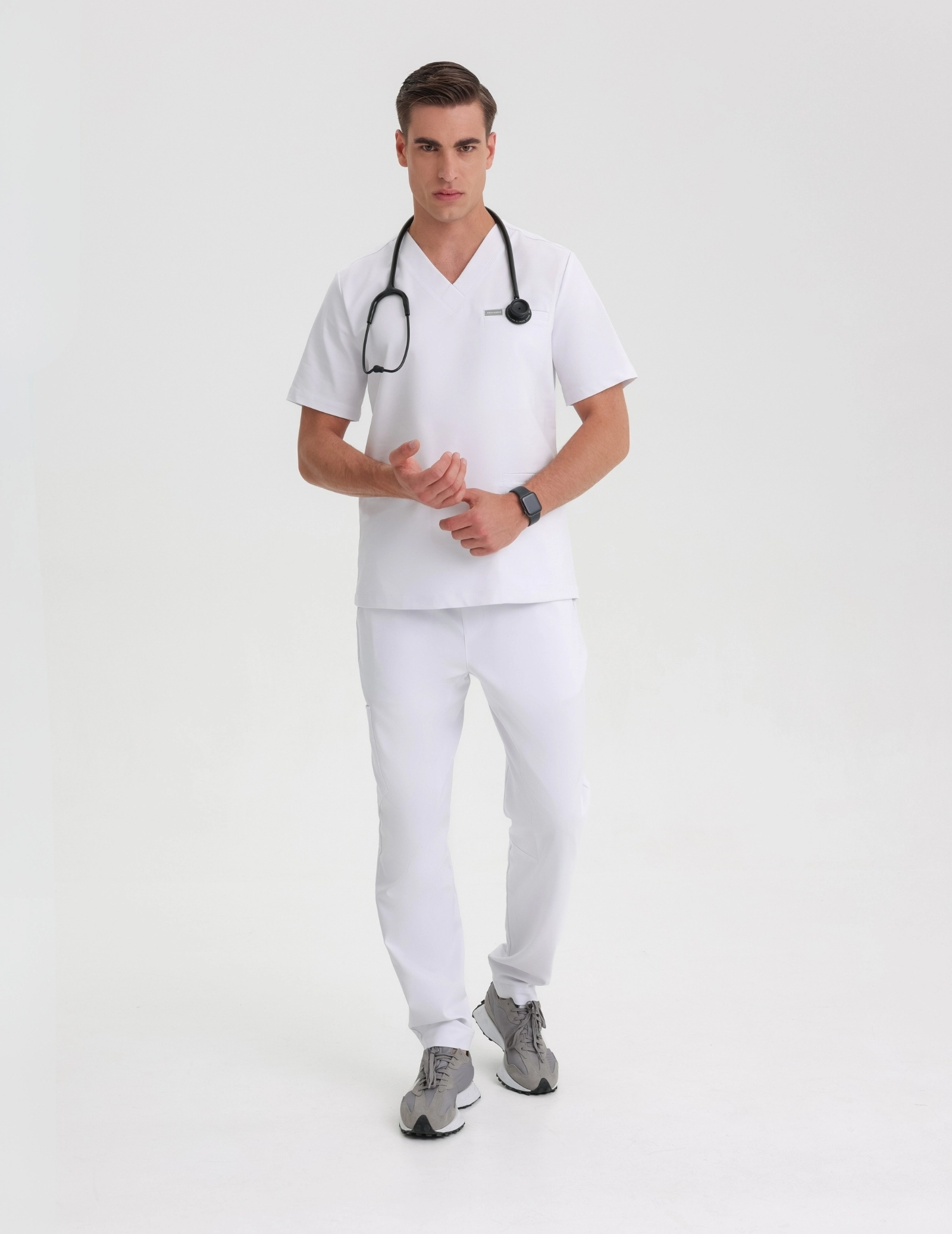 Scrub Top Birbal - White