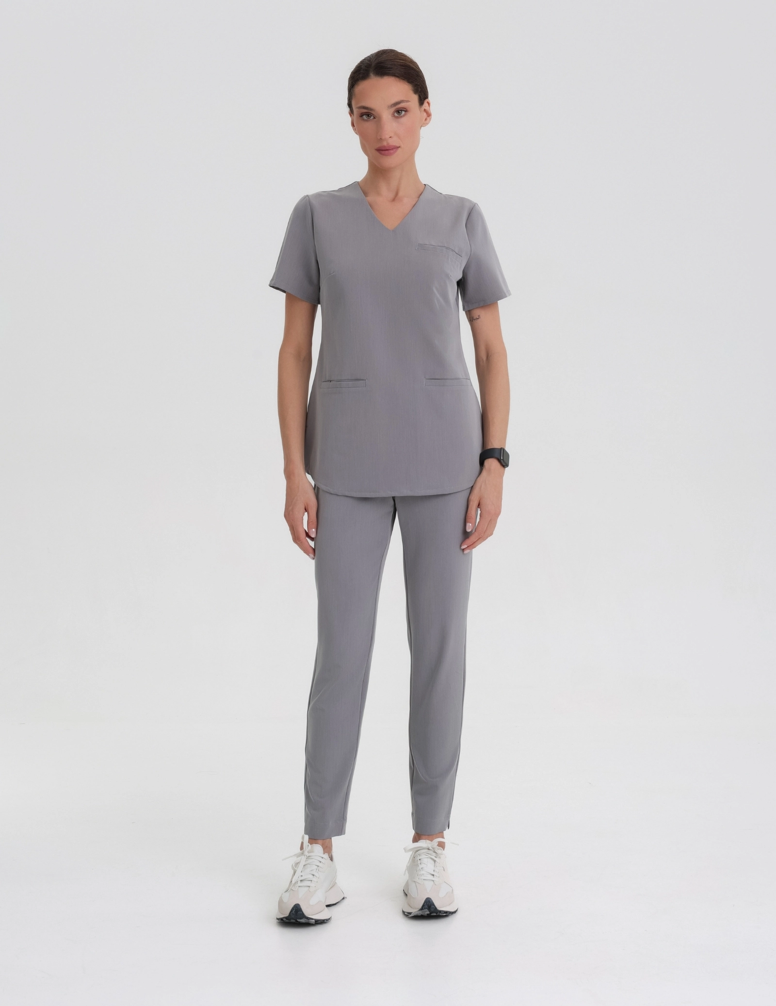 Women's Basic Scrub Pants - SHARK GRAY