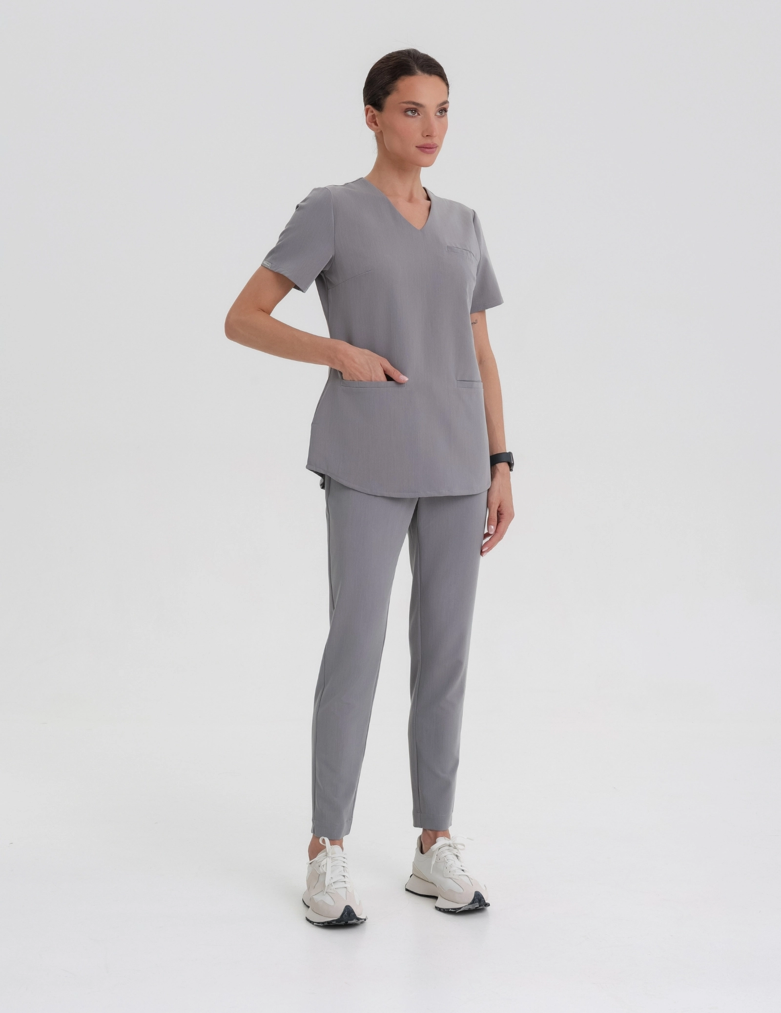 Women's Basic Scrub Pants - SHARK GRAY