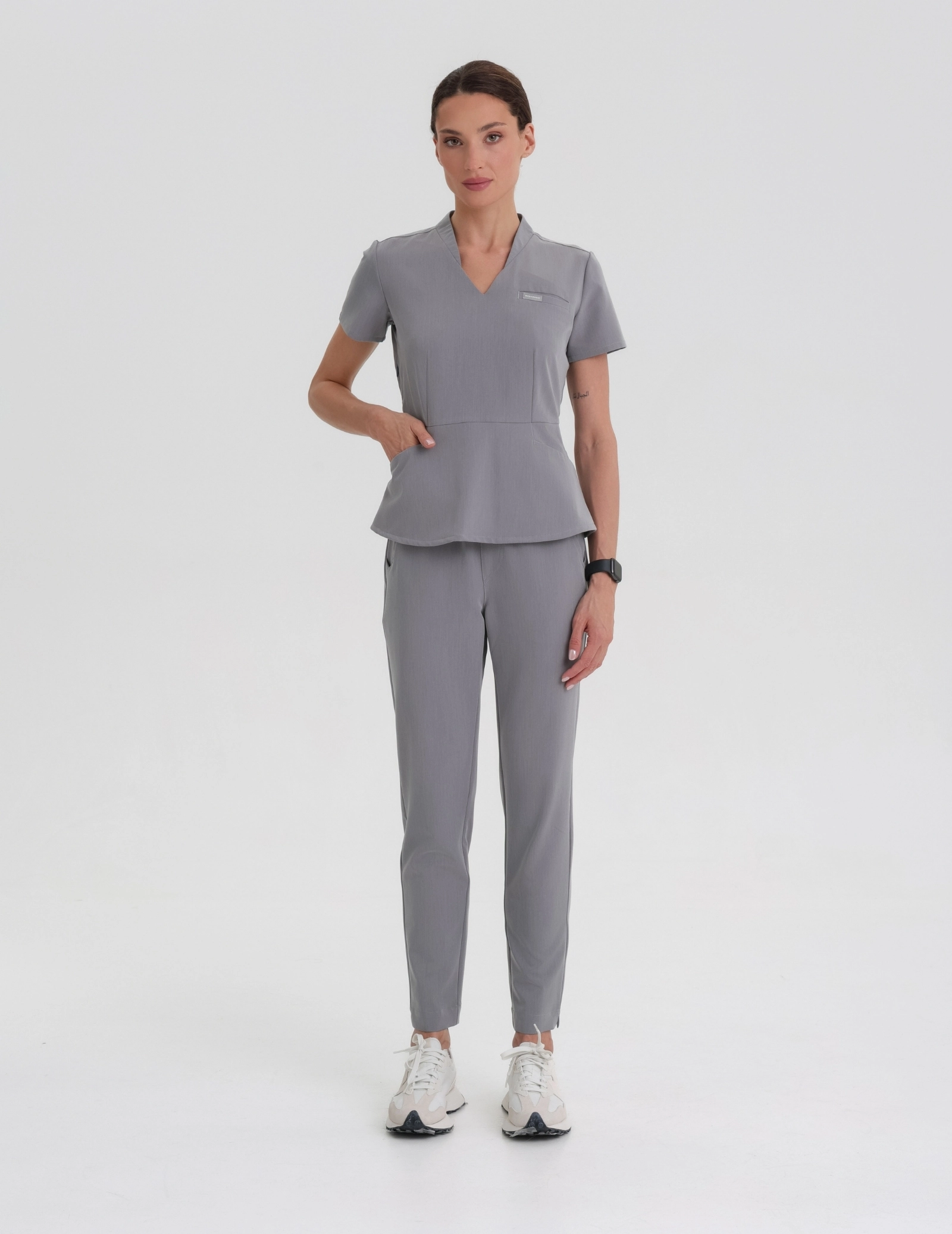 Women's Basic Scrub Pants - SHARK GRAY