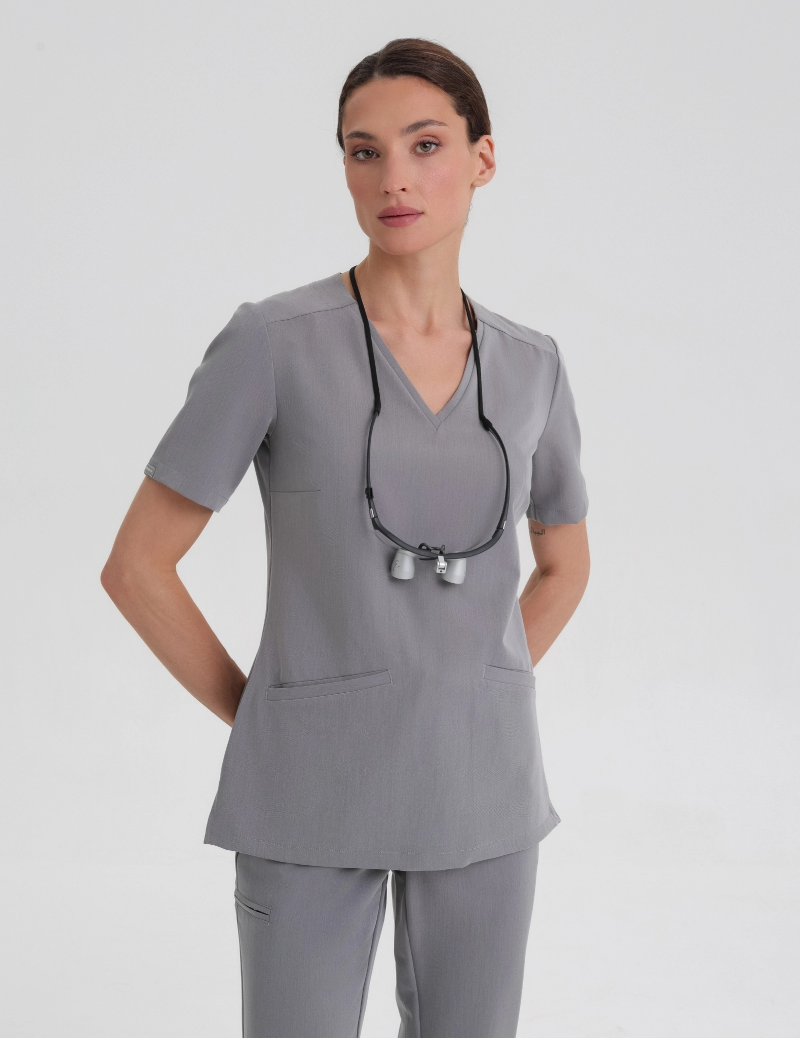 Medical Scrub Top Casy - SHARK GRAY