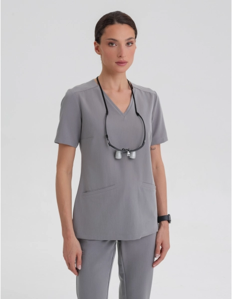 Medical Scrub Top Casy - SHARK GRAY