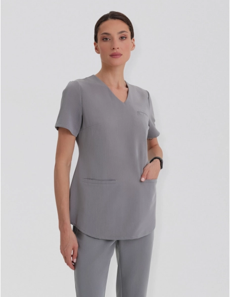 Women’s Scrub Top Grace - SHARK GRAY