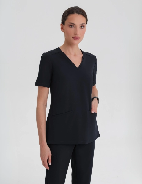 Medical Scrub Top Casy - MIDNIGHT BLUE