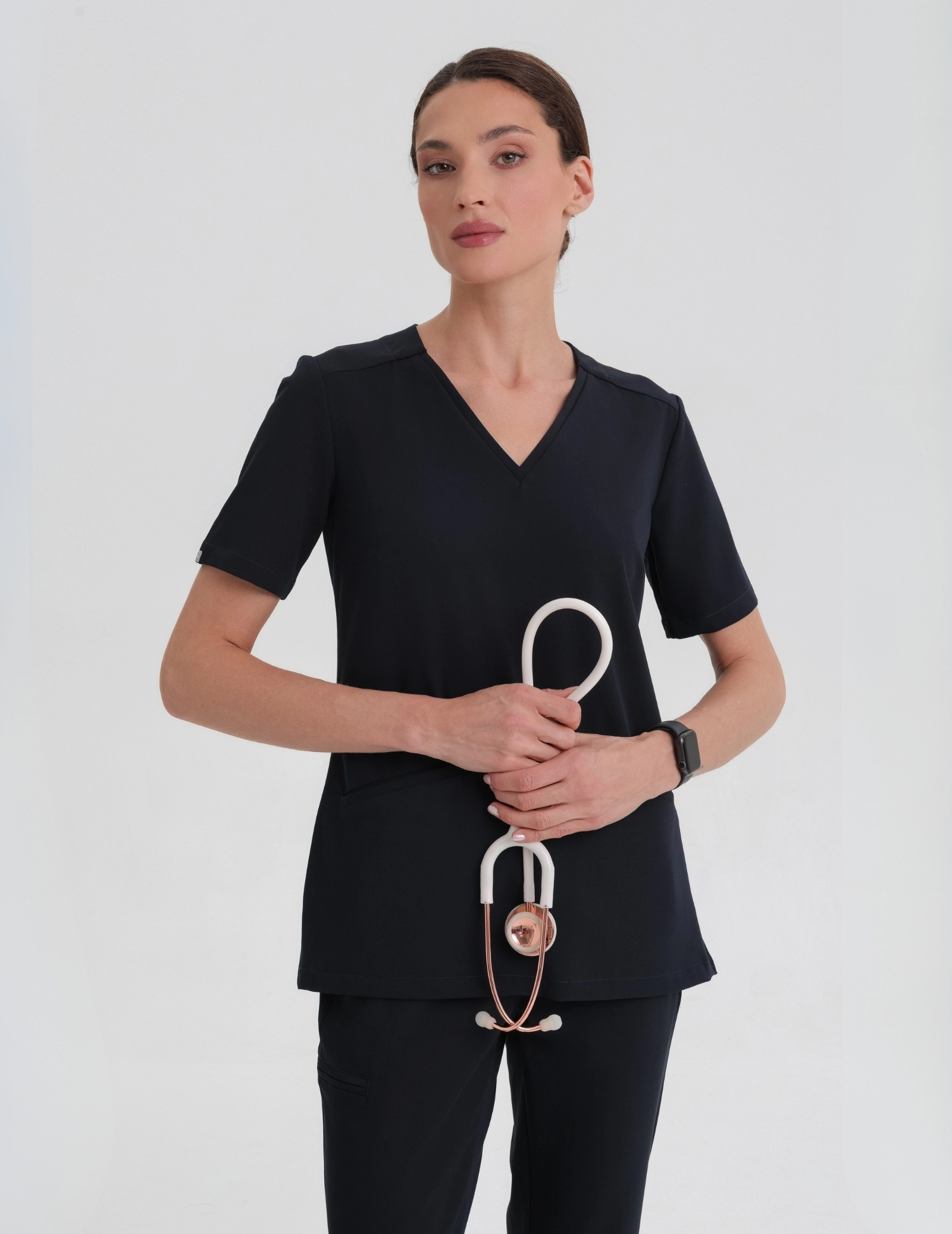 Medical Scrub Top Casy - MIDNIGHT BLUE