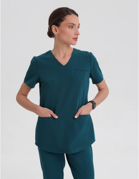 Medical Scrub Tops - Grace Deep Green