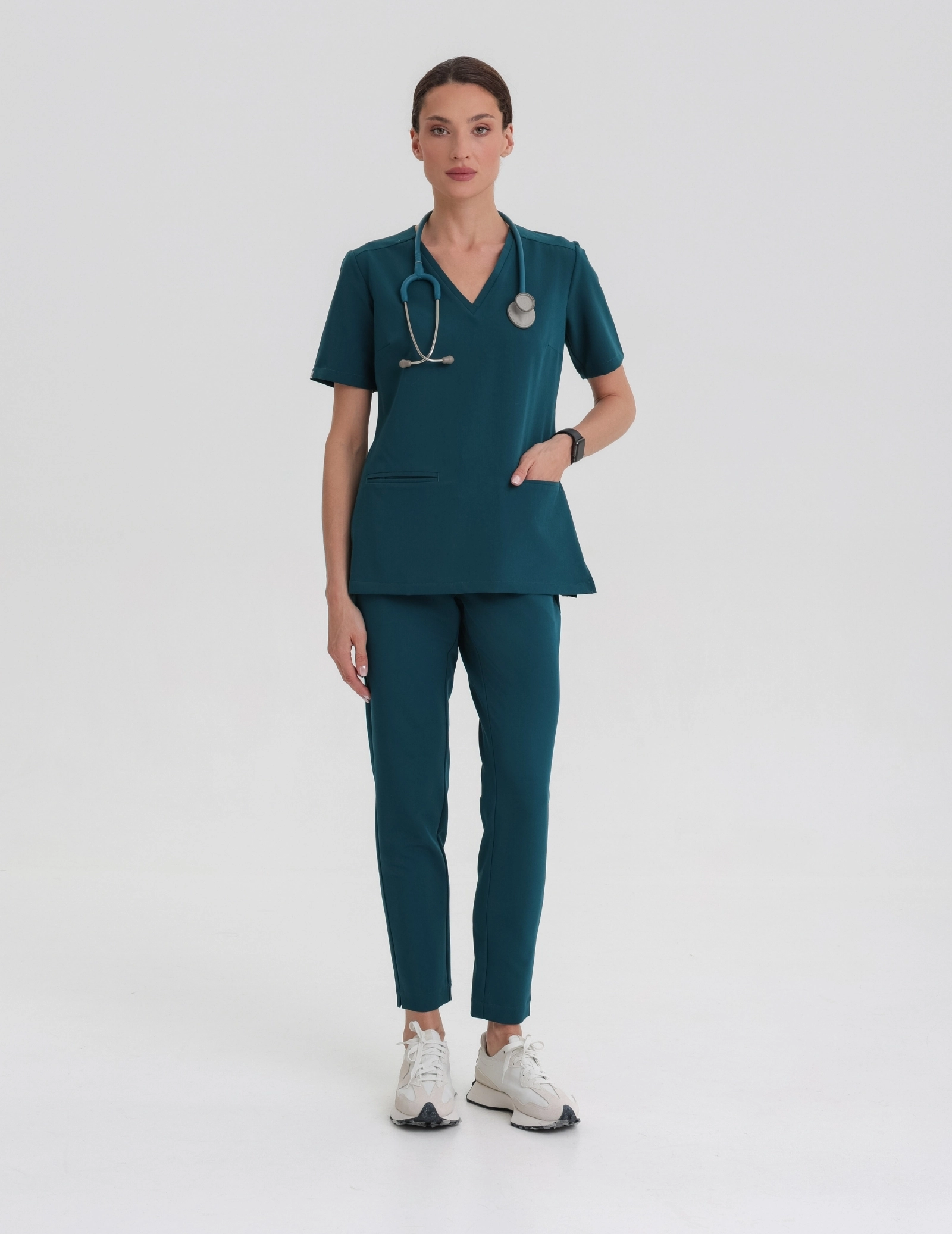 Women's Basic Trousers - DEEP GREEN