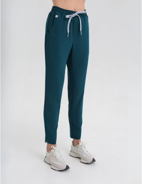 Women's Basic Trousers - DEEP GREEN