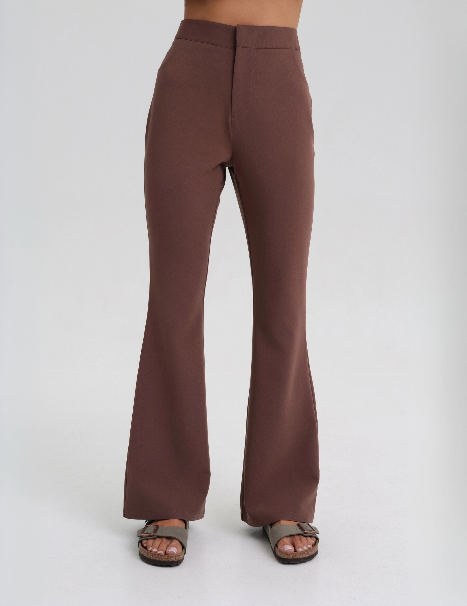 Women's Medical Scrub Pants Flare - MILKY BROWN