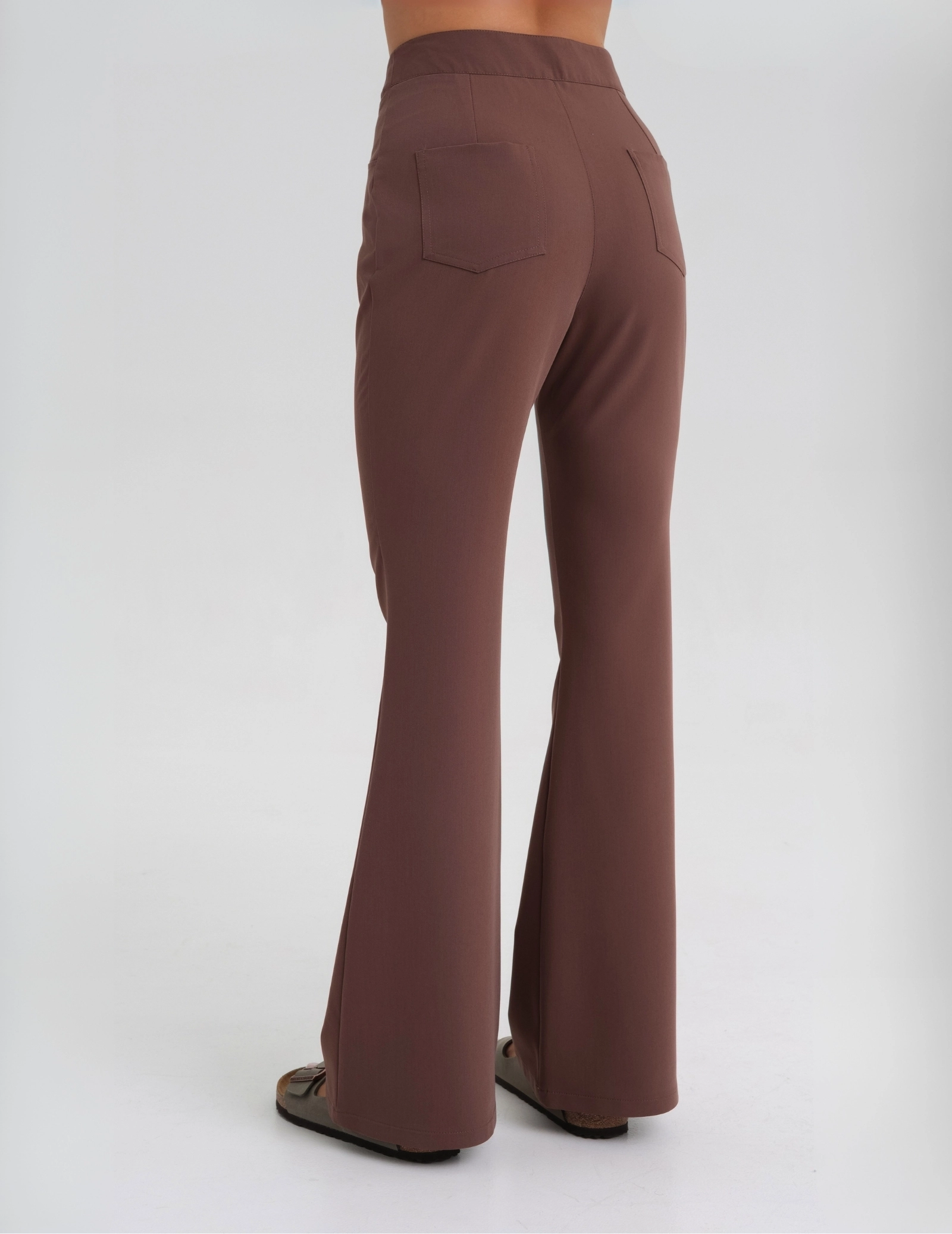 Women's Medical Scrub Pants Flare - MILKY BROWN
