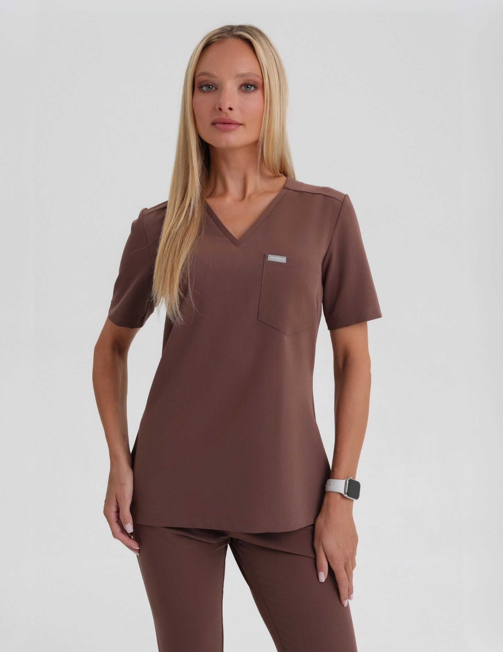 Medical Scrub Top Raya One Pocket - MILKY BROWN Medical Scrub Top Raya One Pocket - MILKY BROWN