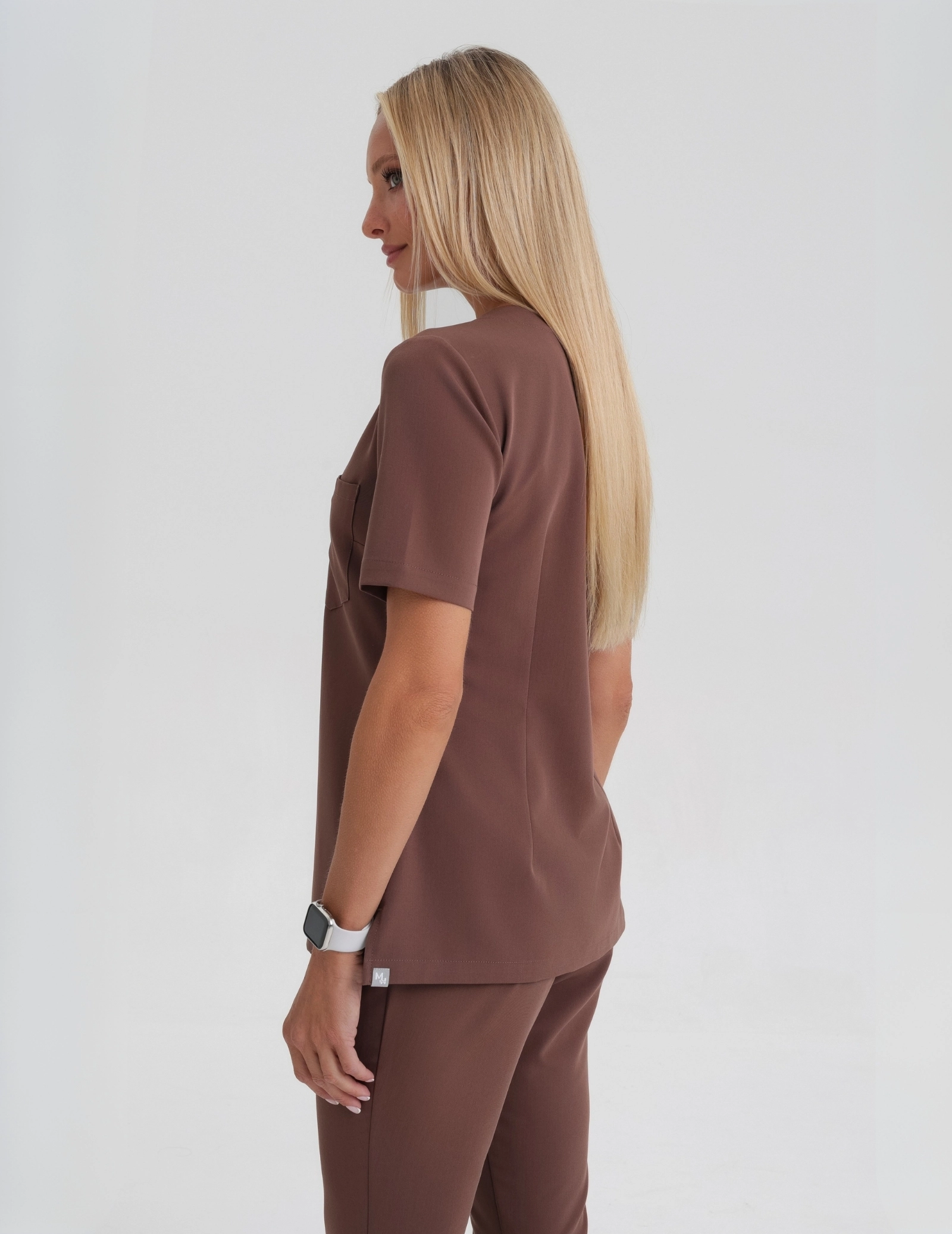 Medical Scrub Top Raya One Pocket - MILKY BROWN Medical Scrub Top Raya One Pocket - MILKY BROWN