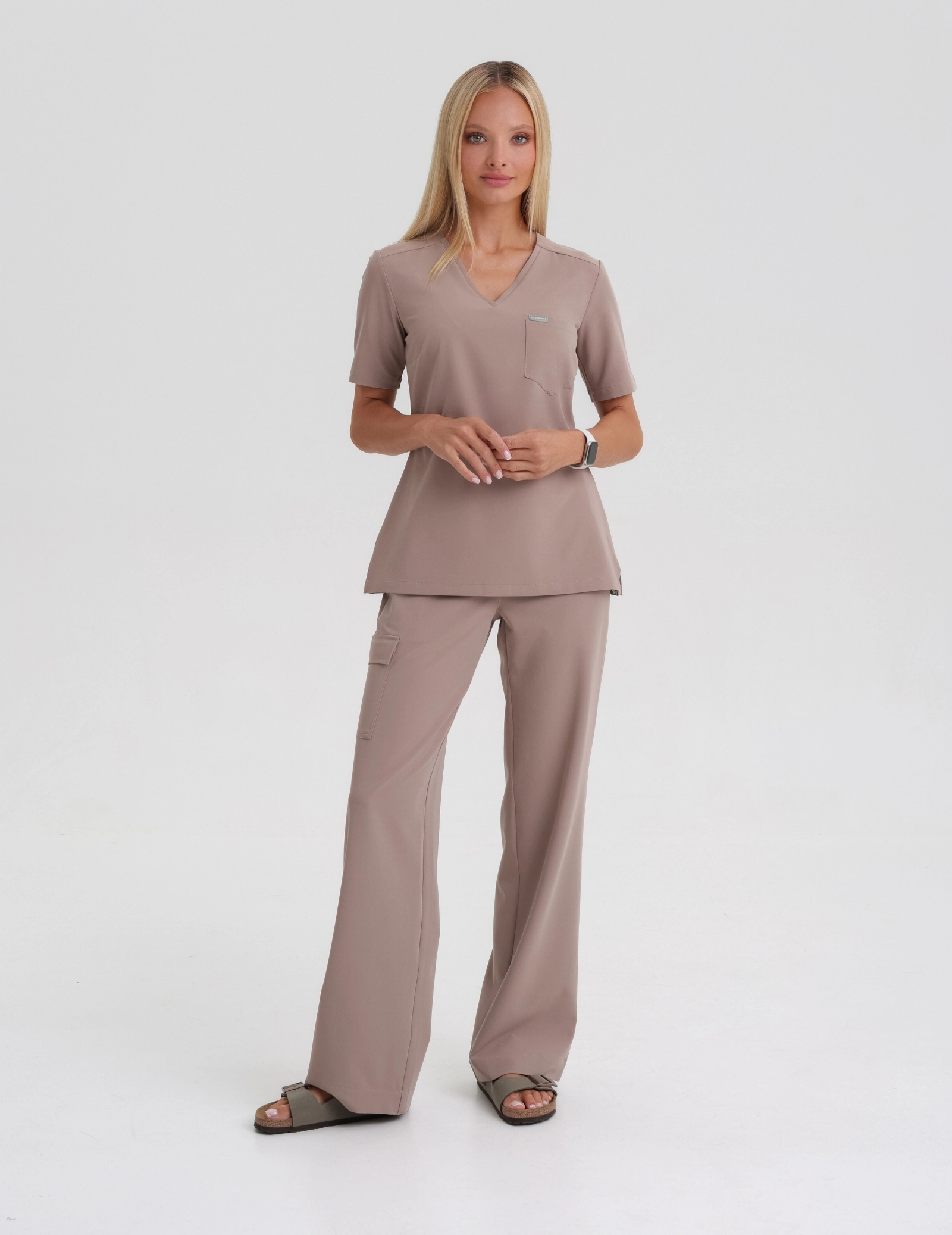 Medical Scrub Top Raya One Pocket - BEIGE