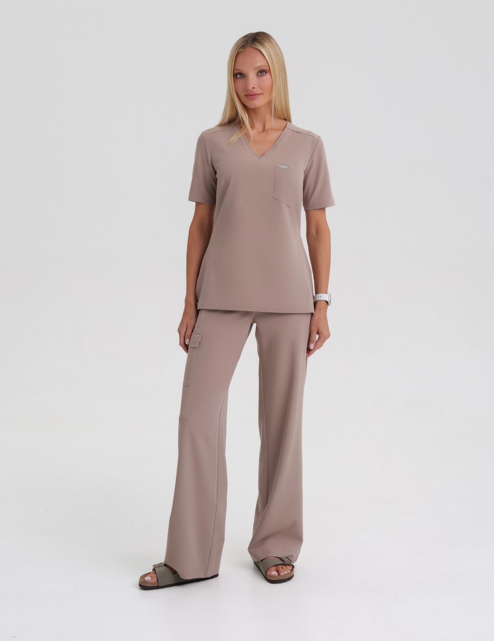 Medical Scrub Top Raya One Pocket - BEIGE