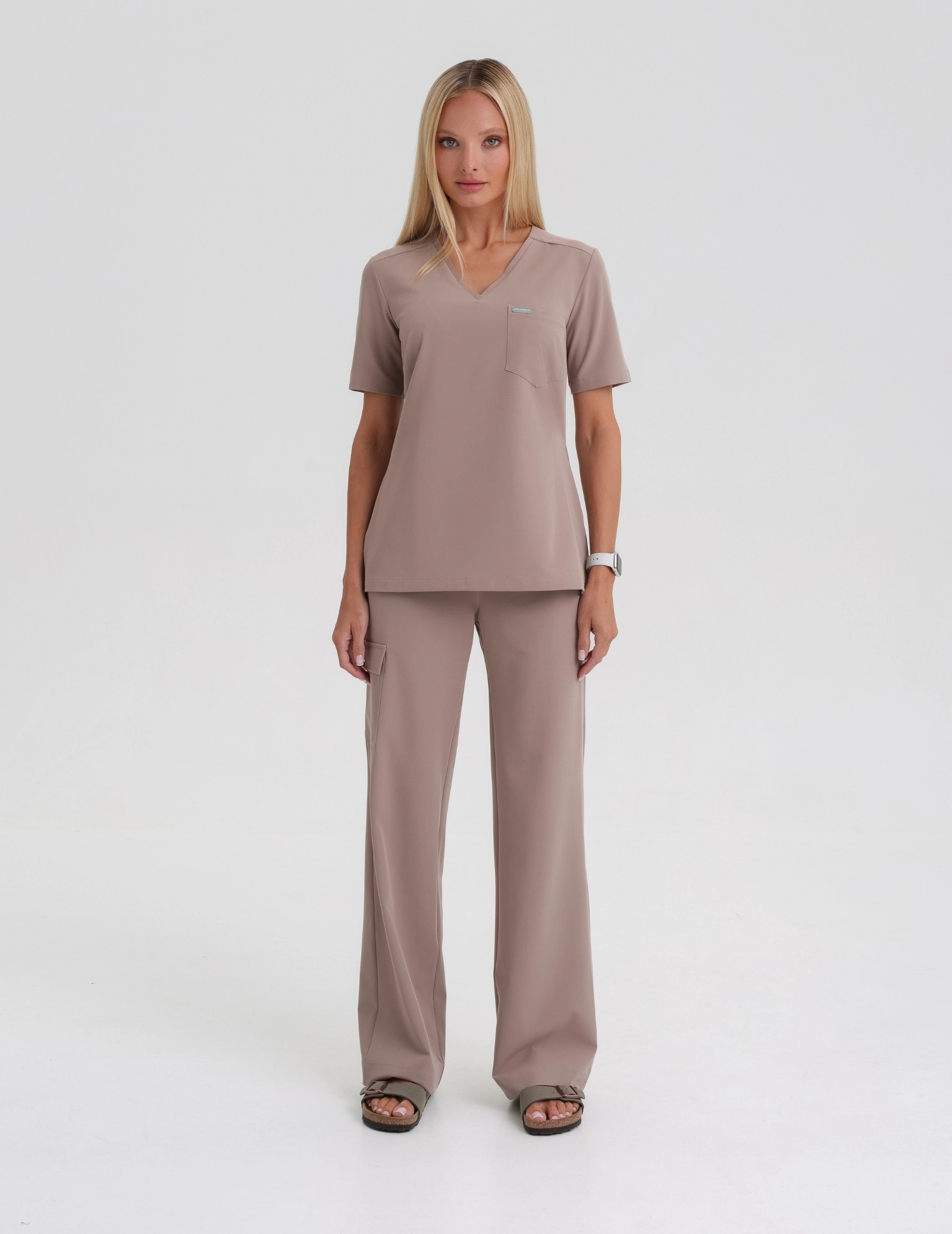 Medical Scrub Top Raya One Pocket - BEIGE