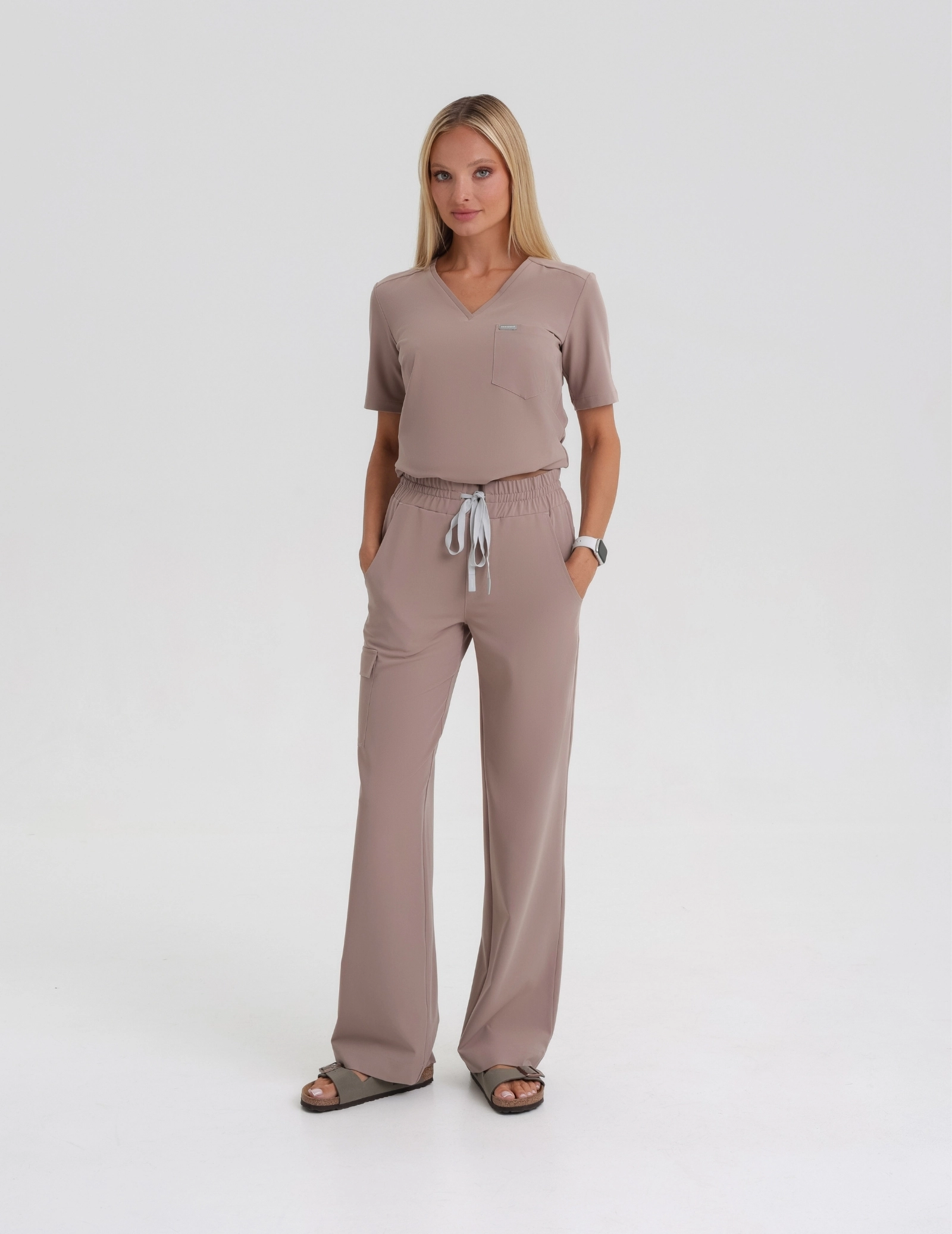Medical Scrub Top Raya One Pocket - BEIGE