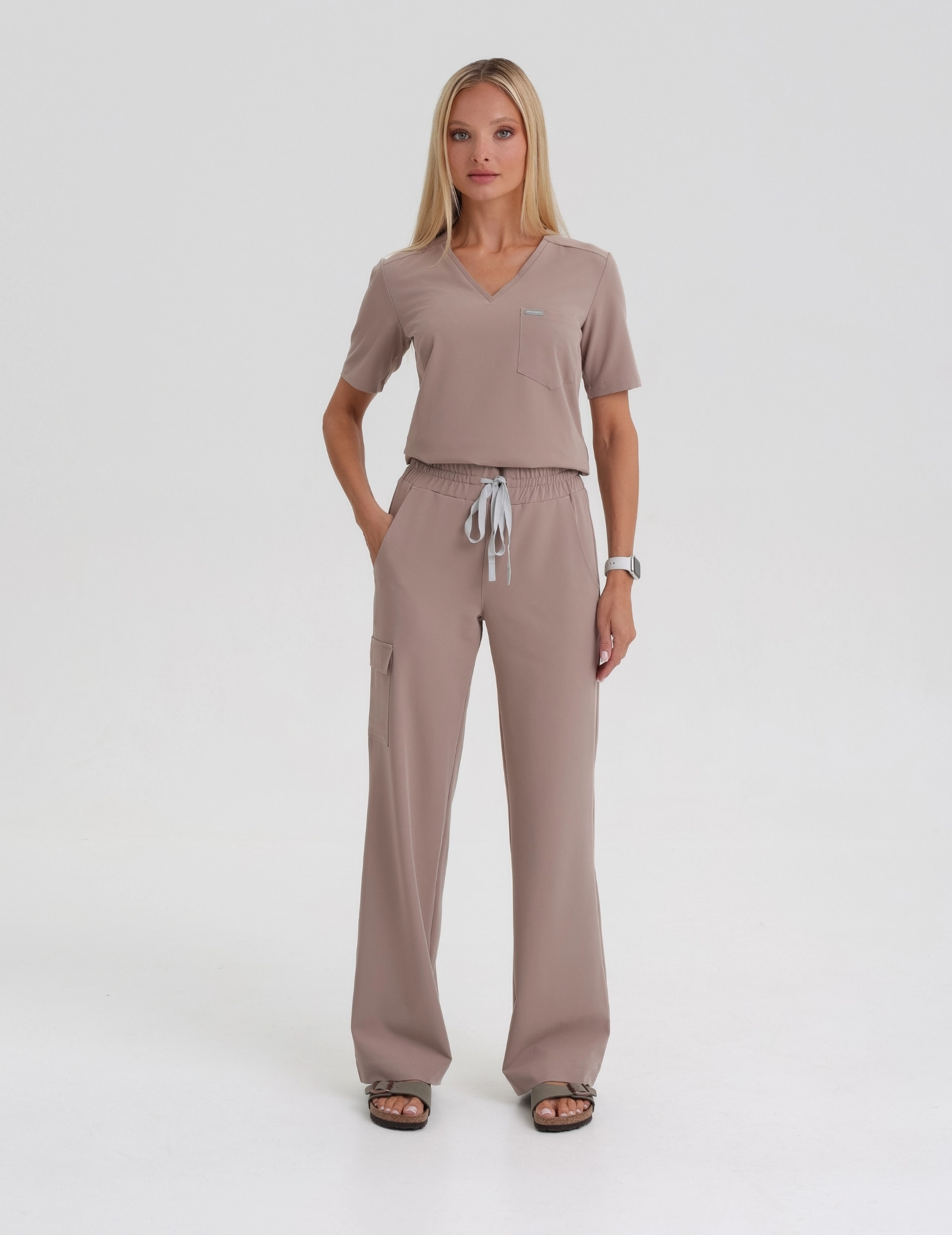 Medical Scrub Top Raya One Pocket - BEIGE