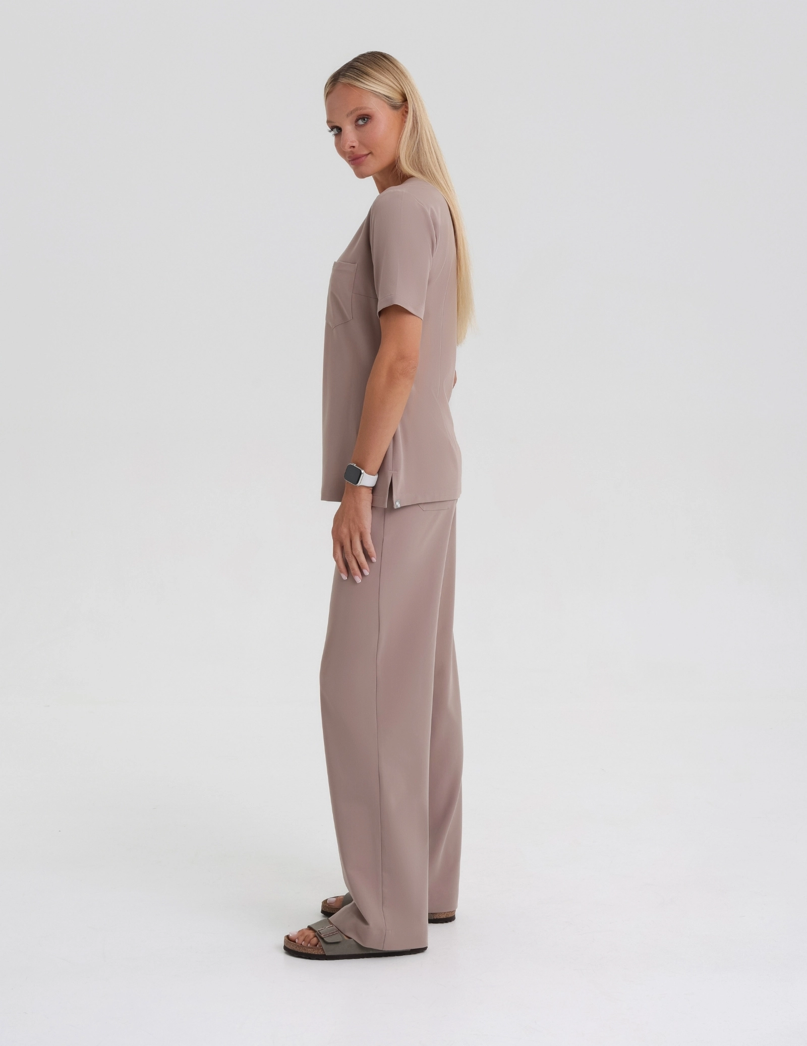 Women's Medical Scrub Pants Yoga - BEIGE