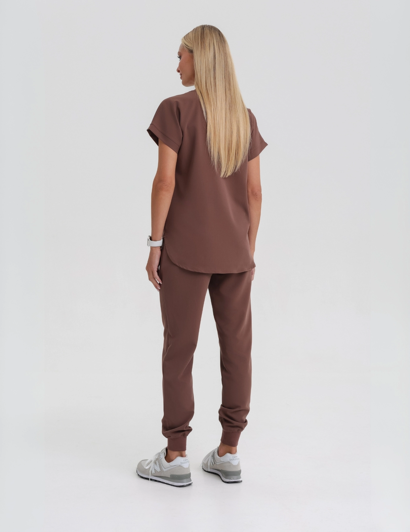 Kendall Scrub Top - MILKY BROWN