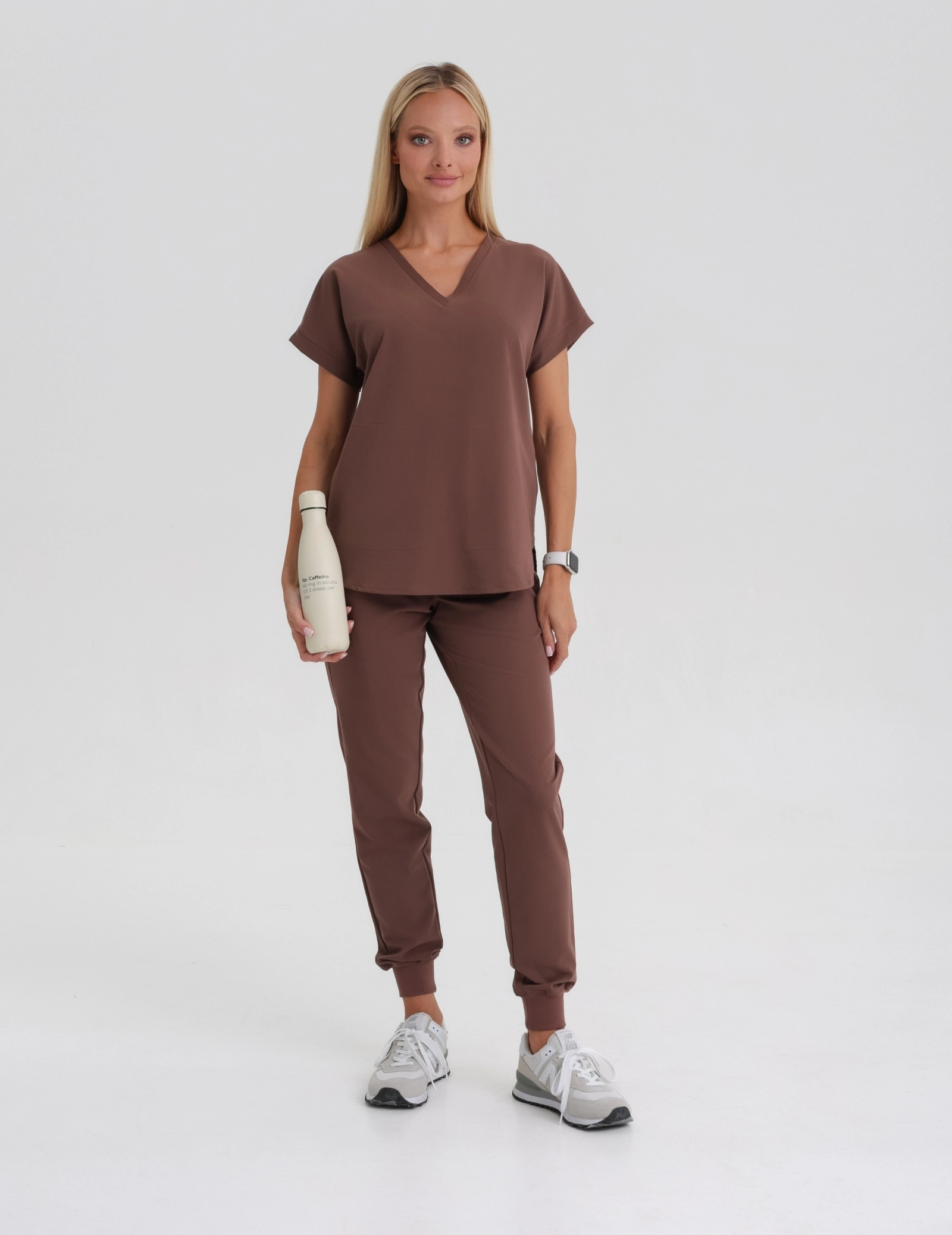 Kendall Scrub Top - MILKY BROWN