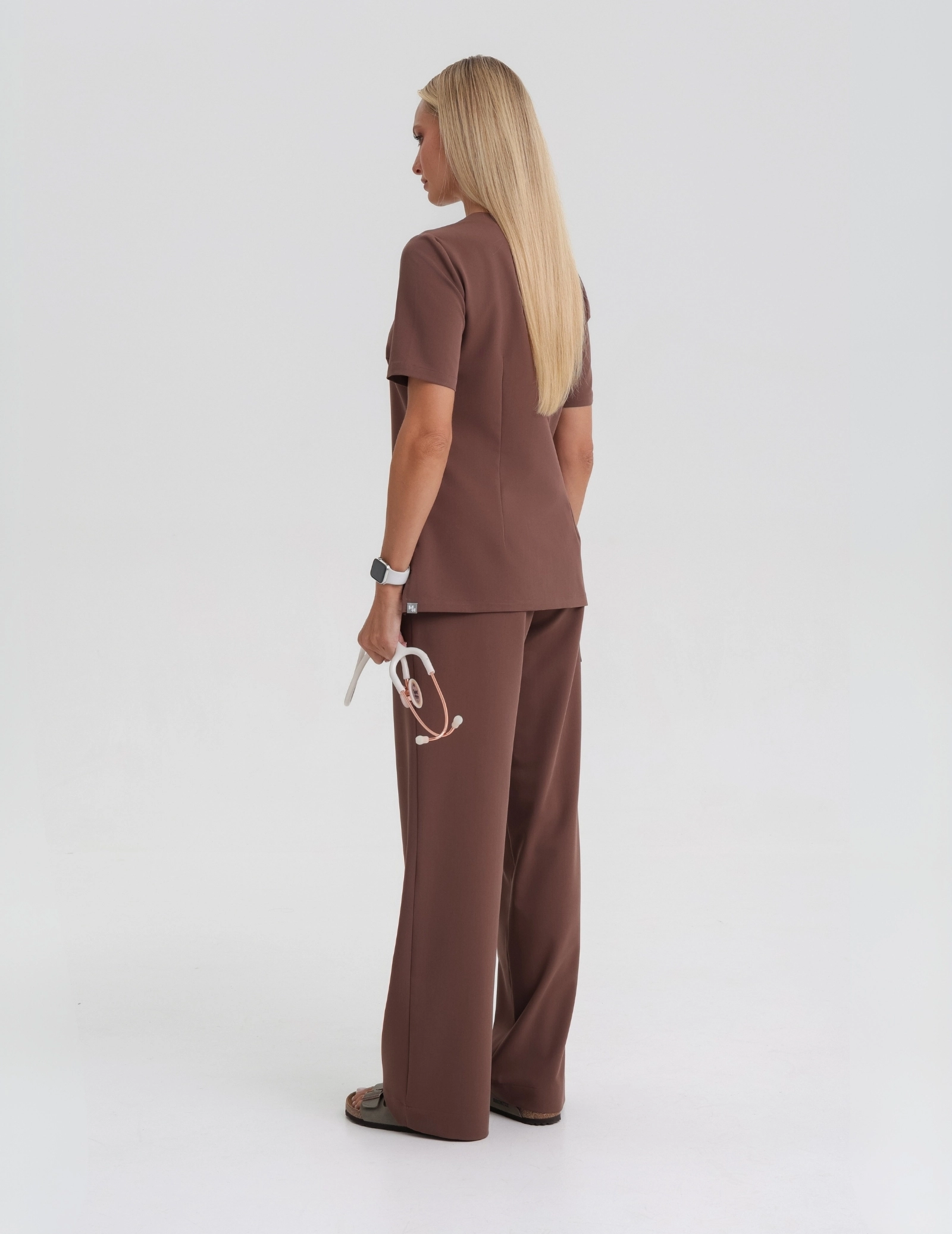 Medical Scrub Top Casy- MILKY BROWN Medical Scrub Top Casy- MILKY BROWN