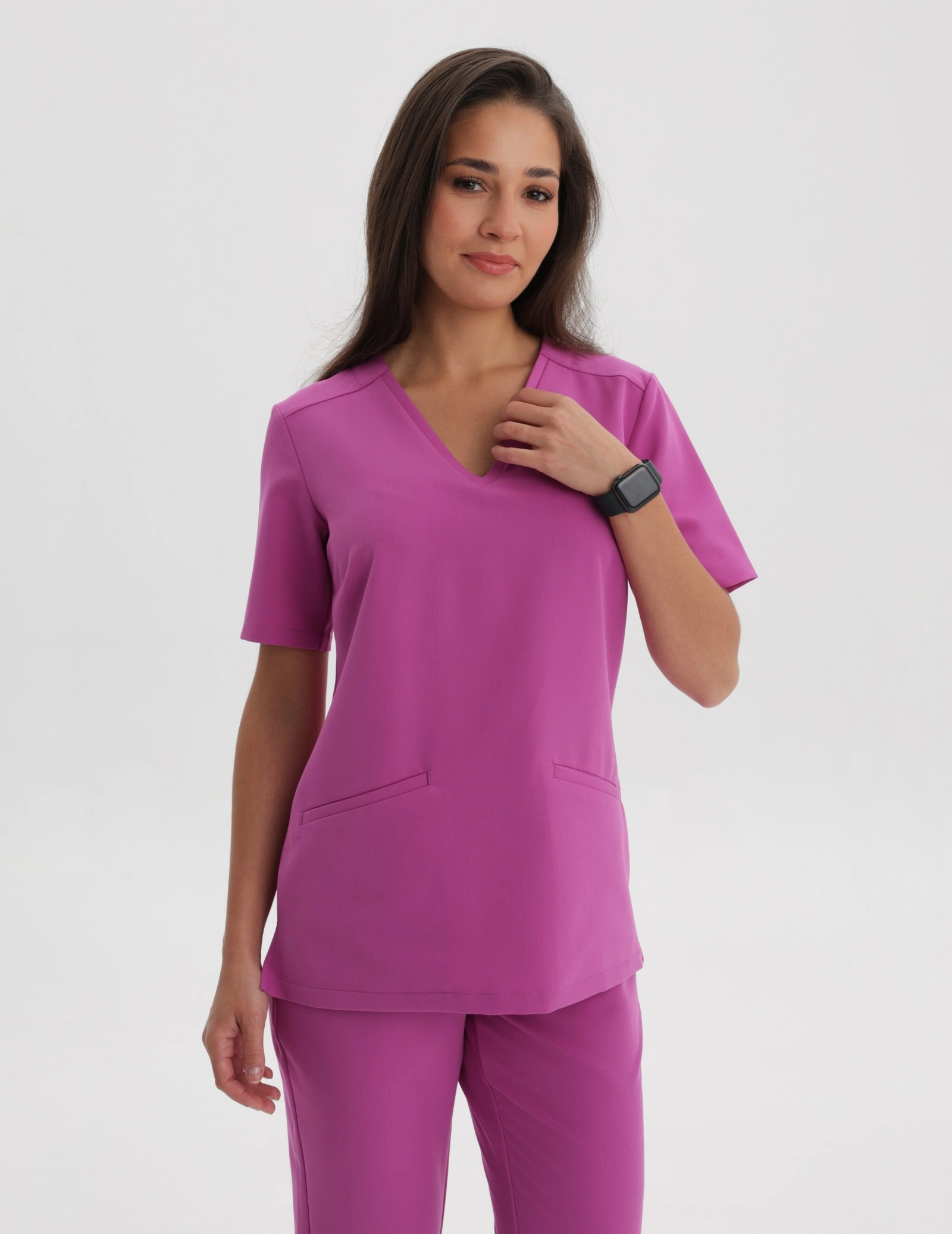 Medical Scrub Top Casy - ELECTRIC PINK