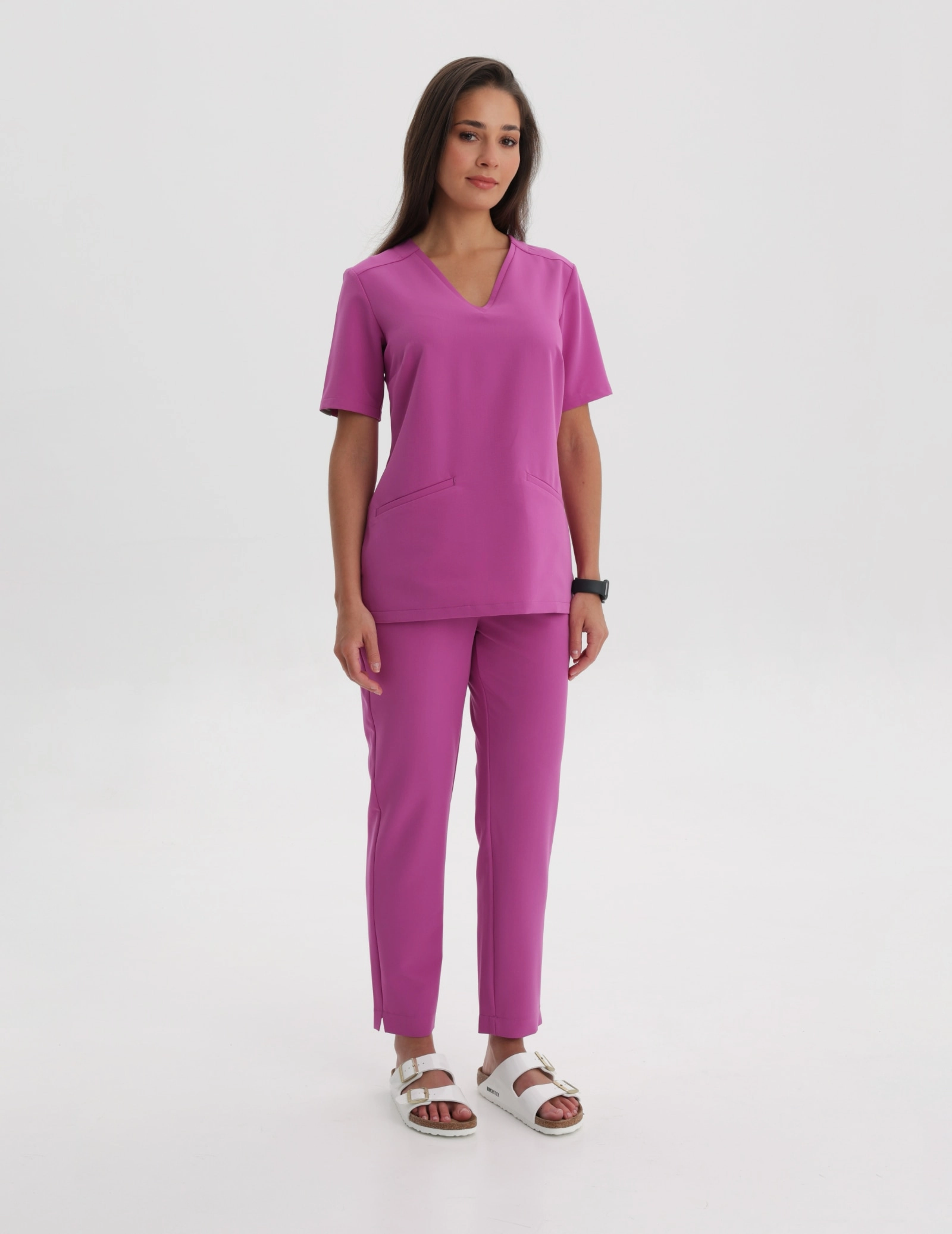 Medical Scrub Top Casy - ELECTRIC PINK