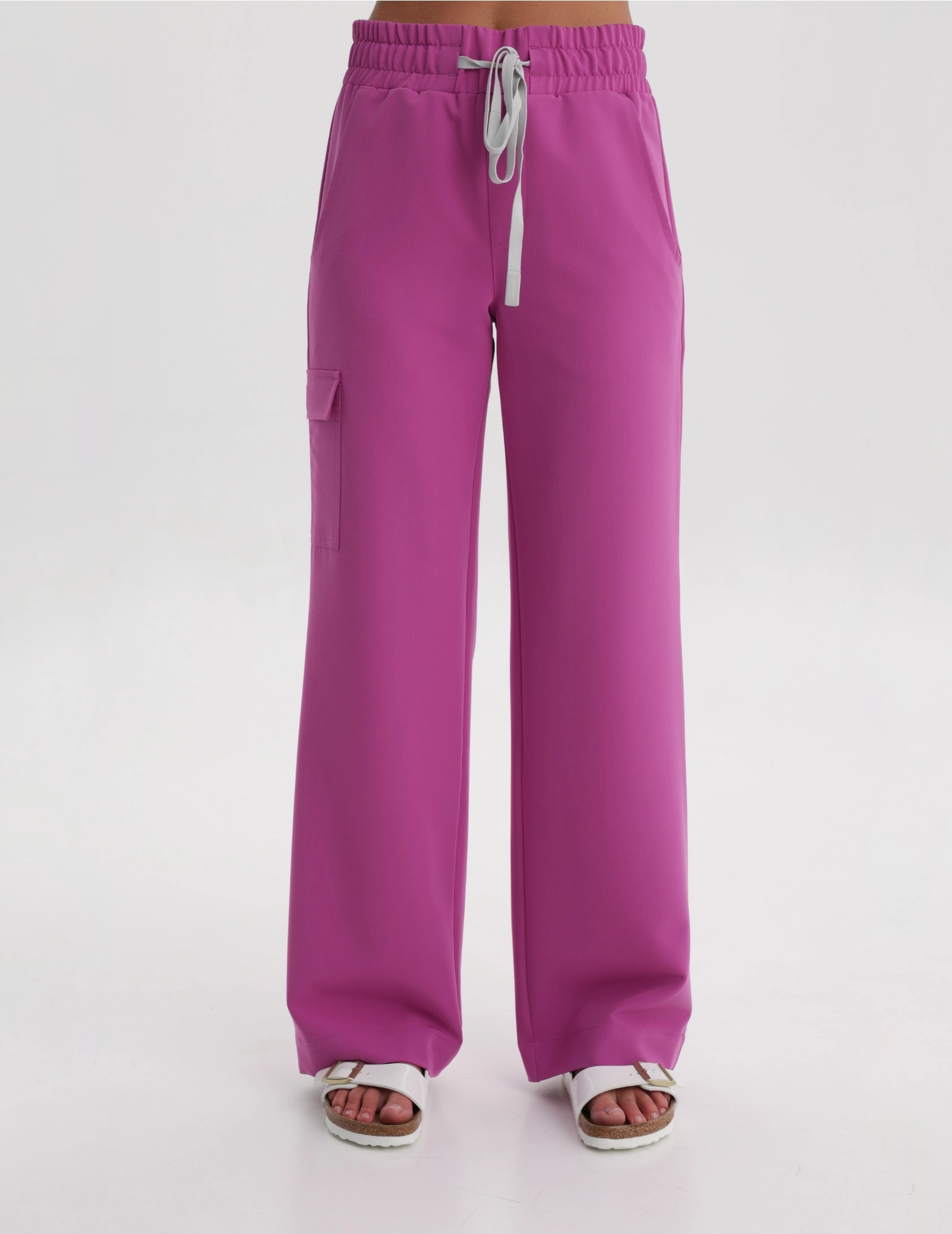 Women's Medical Scrub Pants Yoga - ELECTRIC PINK