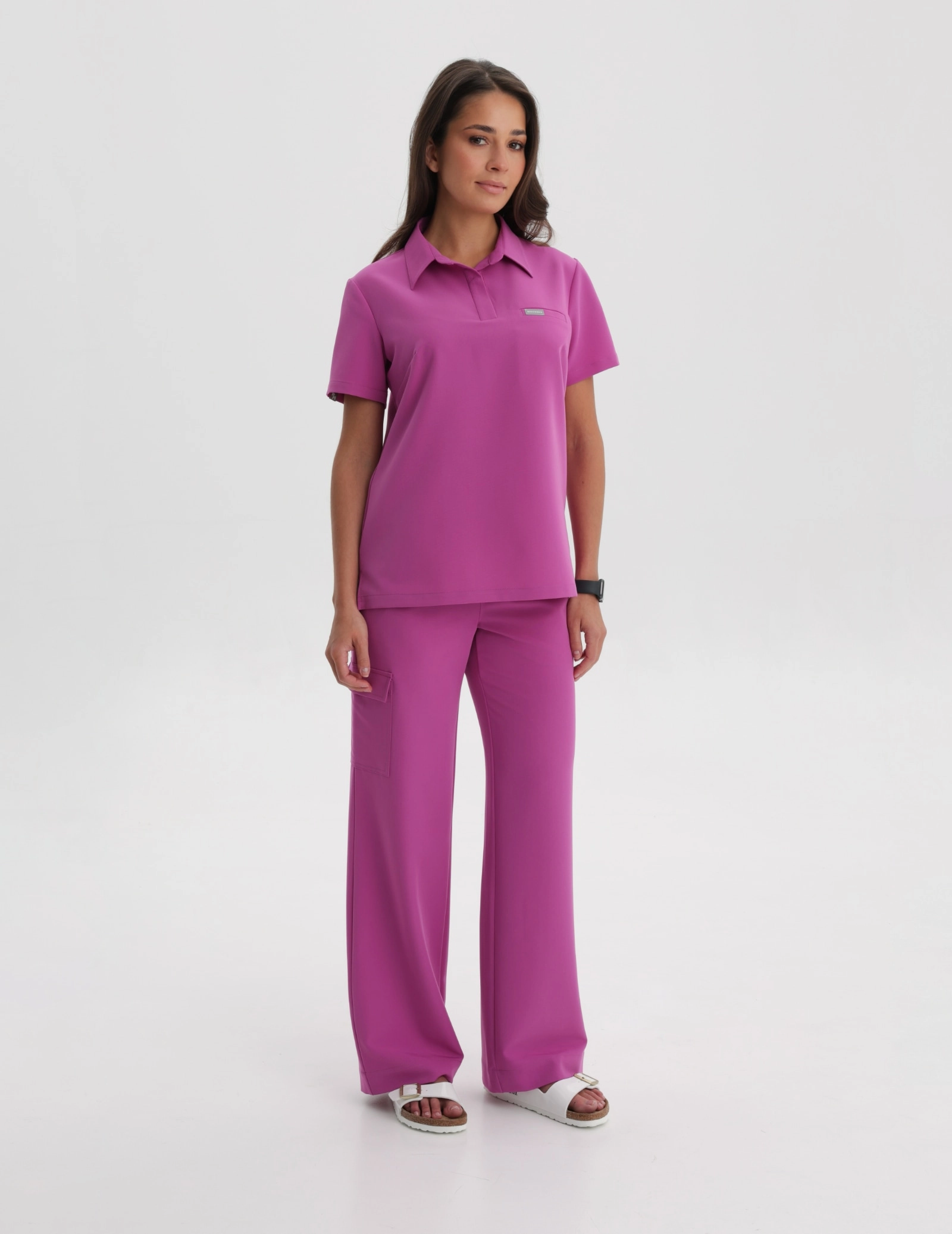 Women's Medical Scrub Pants Yoga - ELECTRIC PINK