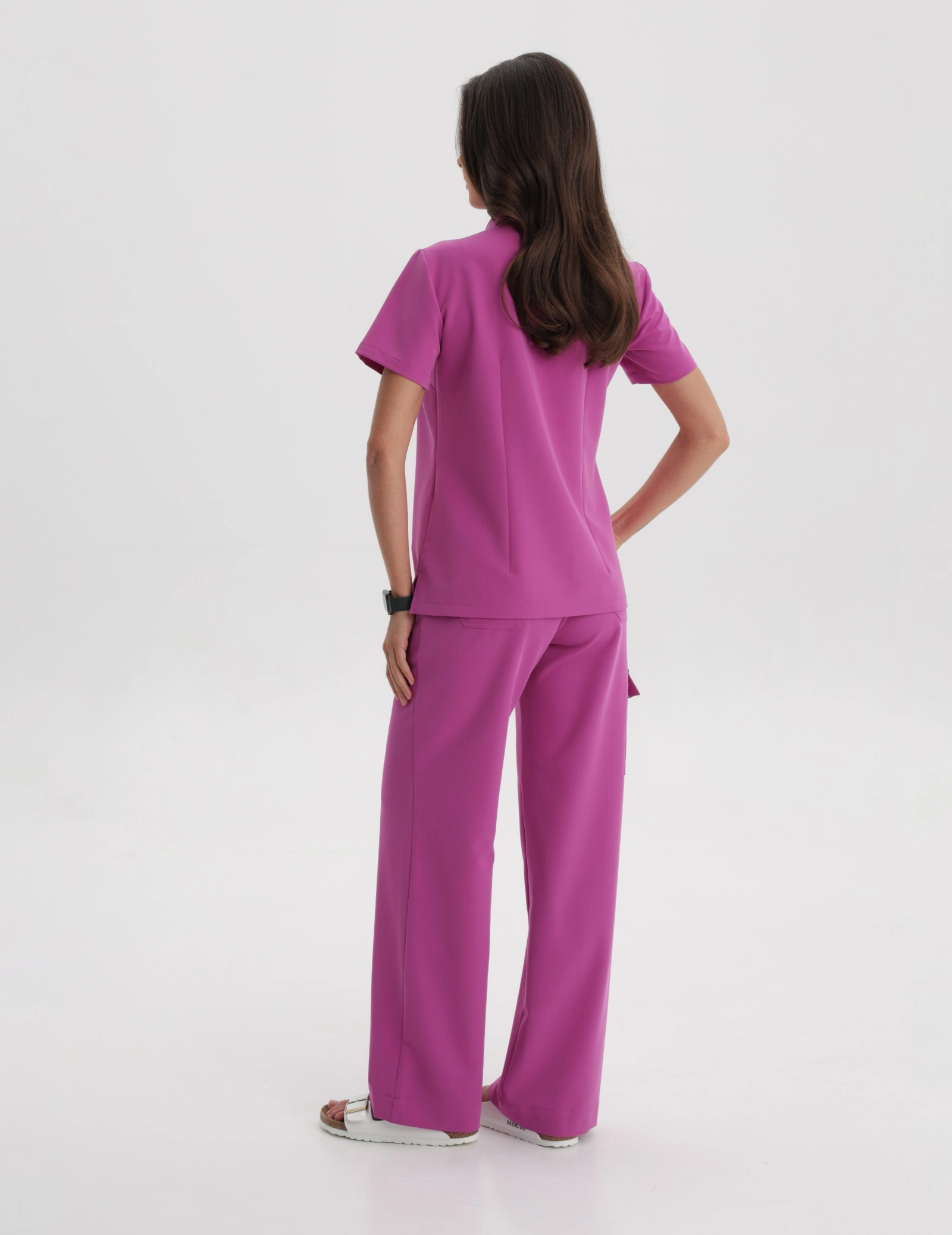 Women's Medical Scrub Pants Yoga - ELECTRIC PINK