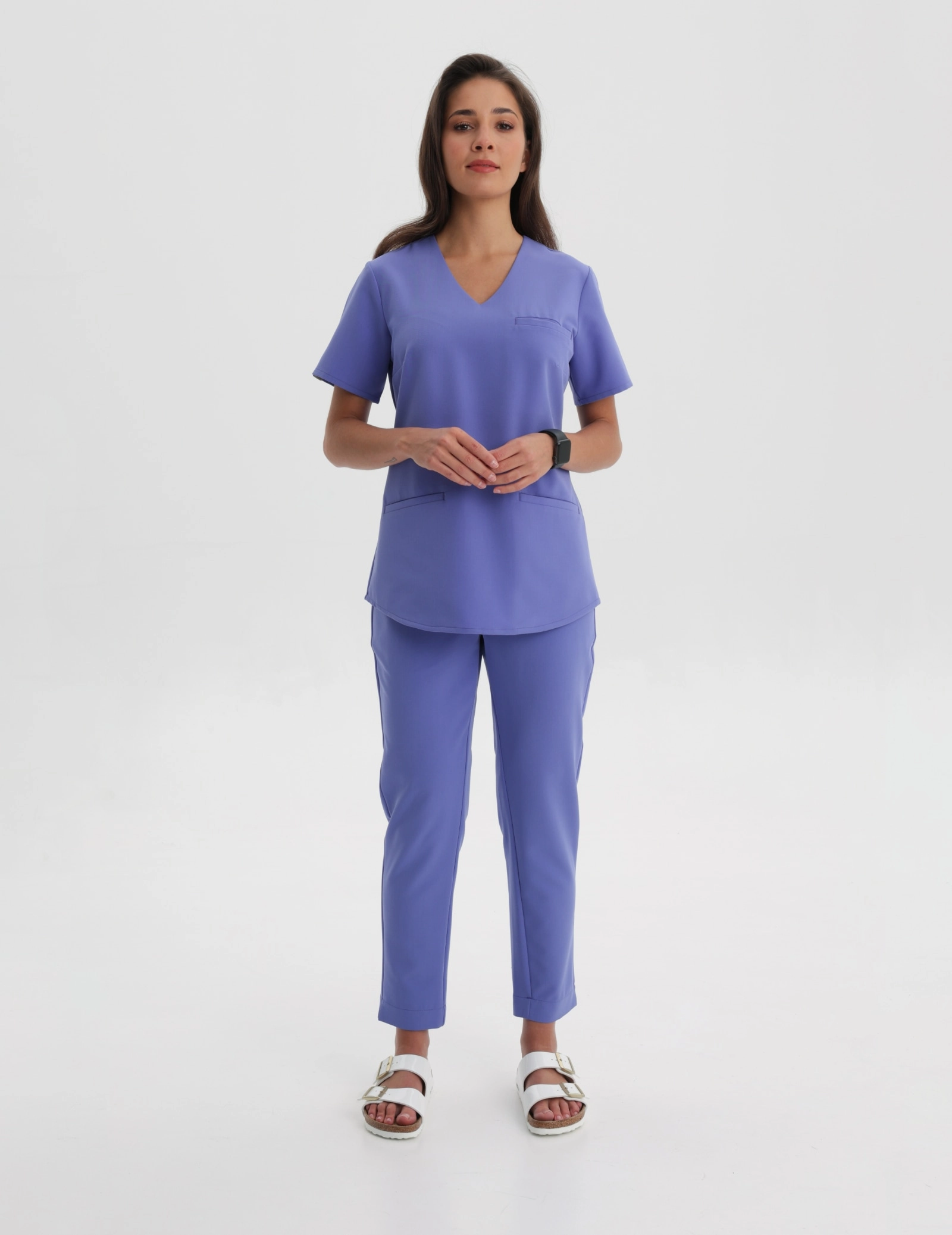 Women's Medical Scrub Pants Basic - DENIM BLUE