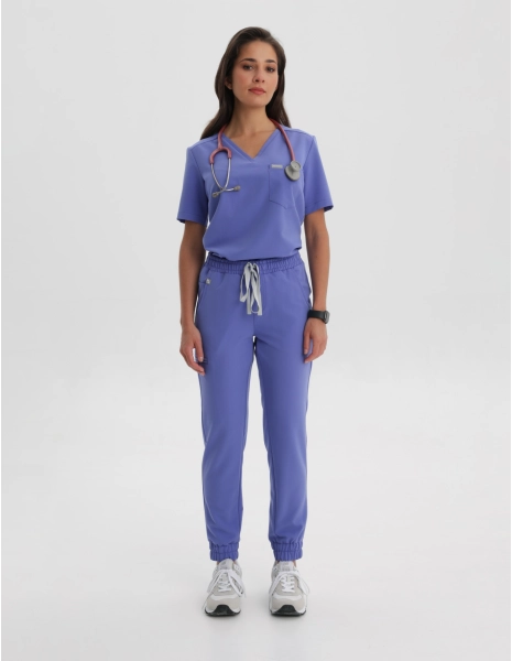 Women's Medical Scrub Joggers - DENIM BLUE